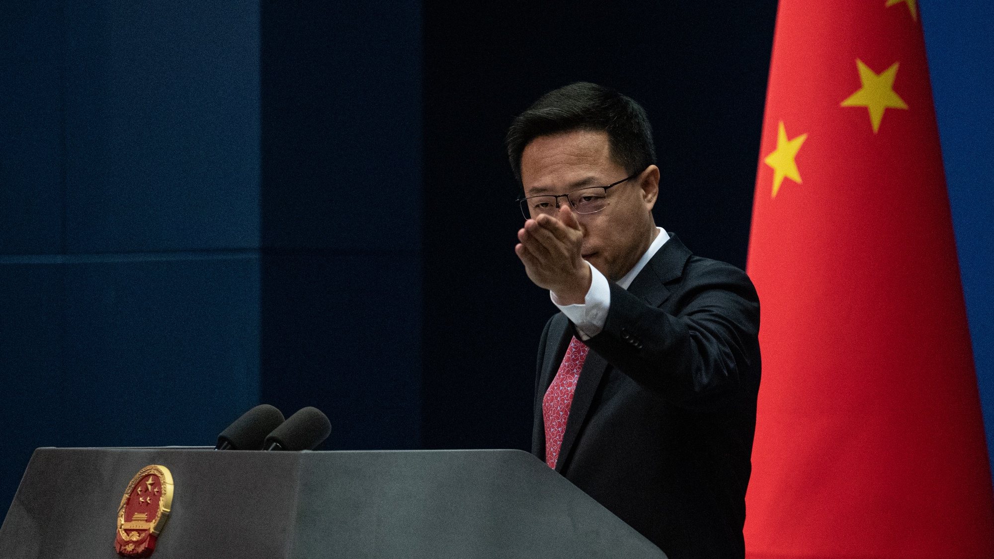 Zhao Lijian, vice-diretor do Departamento de Informação do Ministério de Relações Exteriores da China.