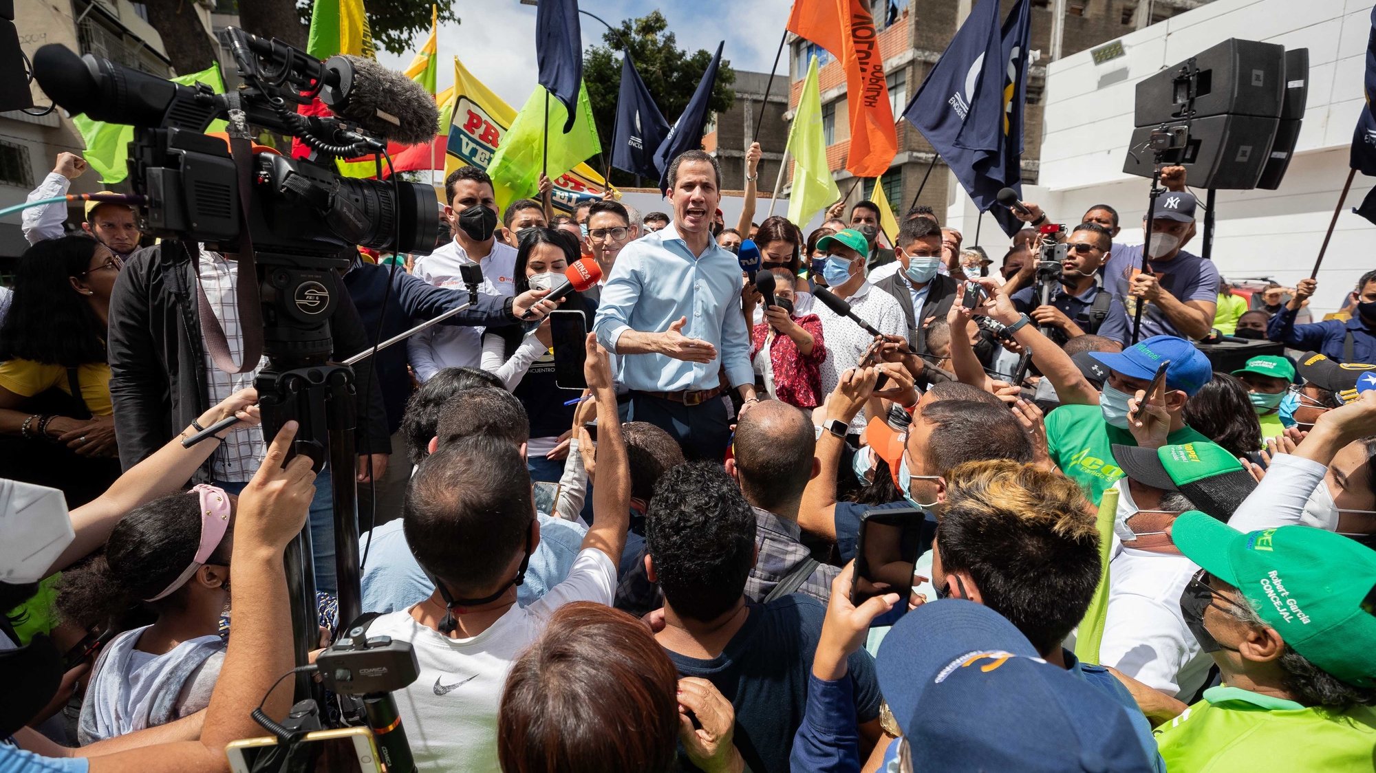 O líder da Oposição Venezuelana, Juan Guaido
