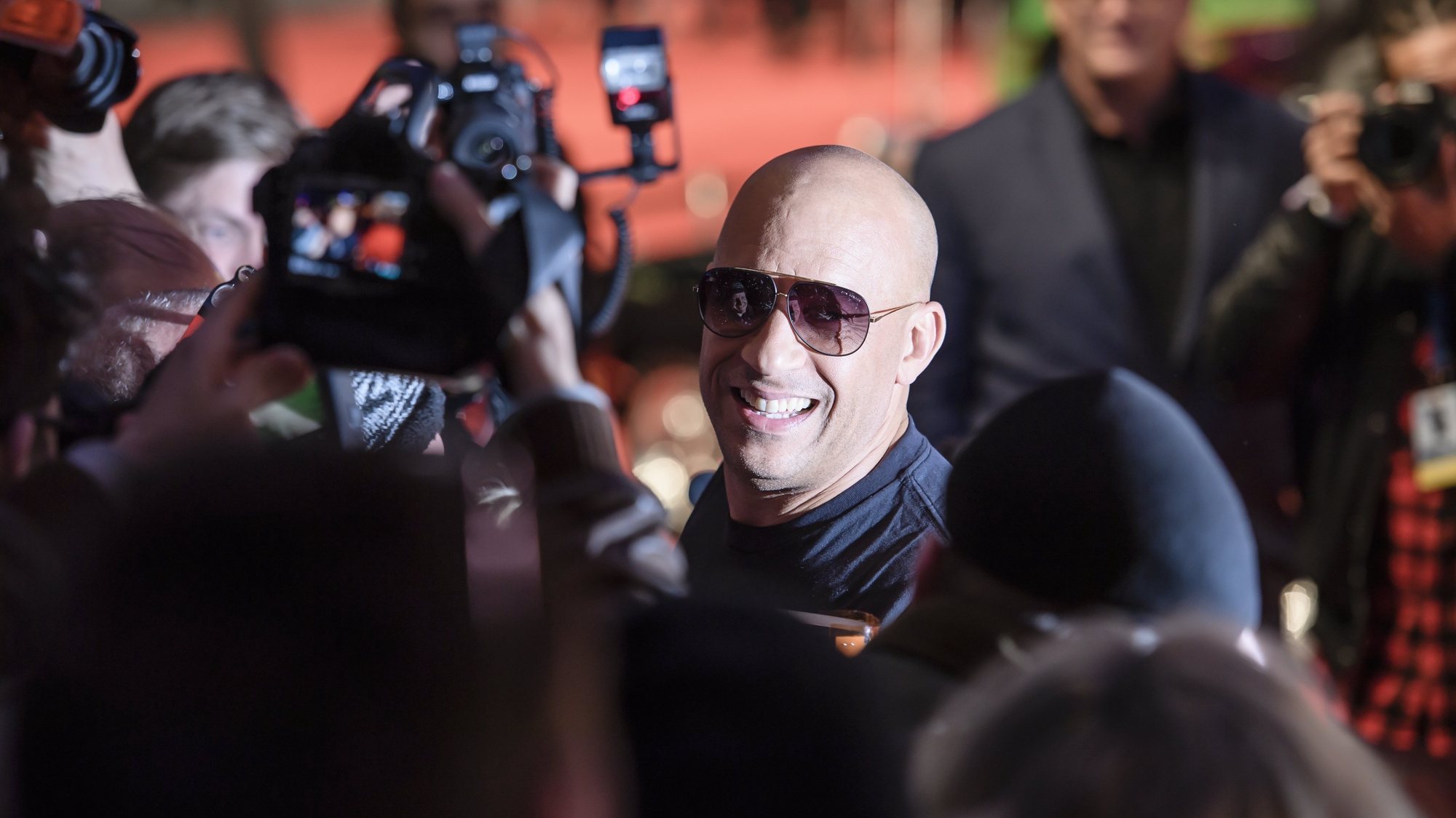 epa05888301 US actor and cast member Vin Diesel attends the film premiere of the movie &#039;The Fate of the Furious&#039; at the CineStar at Potsdamer Platz in Berlin, Germany, 04 April 2017. The movie opens across German theaters on 12 April.  EPA/CLEMENS BILAN