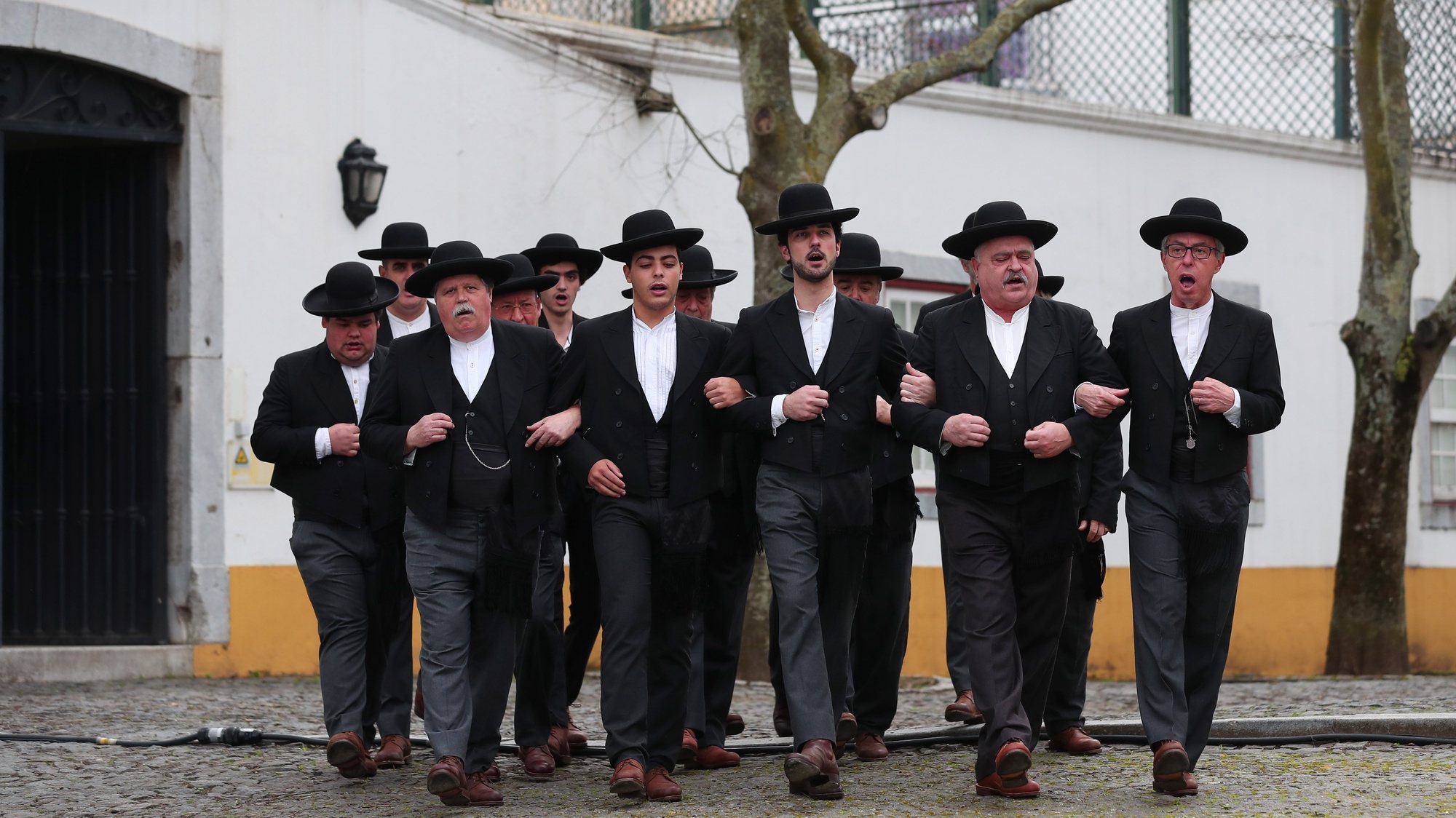 &#039;Cante alentejano&#039; singers perform prior to a group photo of European leaders attending the Friends of Cohesion Group meeting in Beja, Portugal, 01 February 2020. The informal group, which is made up of 17 EU member states in eastern and southern Europe, gathered in Portugal to discuss further steps in defending the cohesion and agricultural policies in the next Multiannual Financial Framework (MFF), media reported.  NUNO VEIGA/LUSA