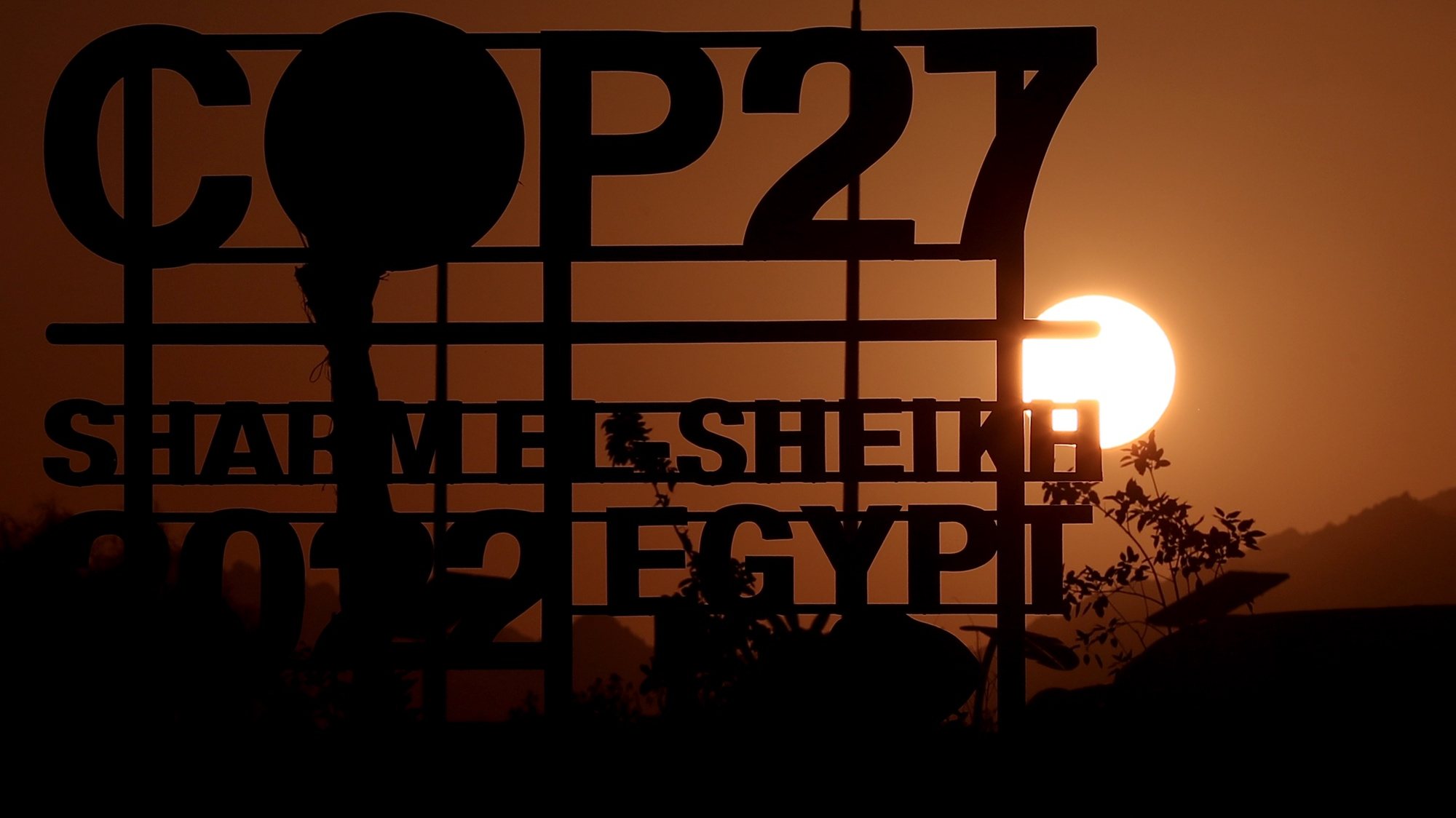 epa10286229 The sun sets behind the International Congress Center before the 2022 United Nations Climate Change Conference (COP27),  in Sharm El-Sheikh, in Egypt, 04 November 2022. The 2022 United Nations Climate Change Conference (COP27), running from 06 till 18 November in Sharm El-Sheikh, is expected to host one of the largest number of participants in the annual global climate conference of over 40,000 estimated attendees including heads of states and governments, civil society, media and other relevant stakeholders. The events will include Climate Implementation Summit, thematic days, flagship initiatives, and Green Zone activities engaging with climate and other global challenges.  EPA/SEDAT SUNA