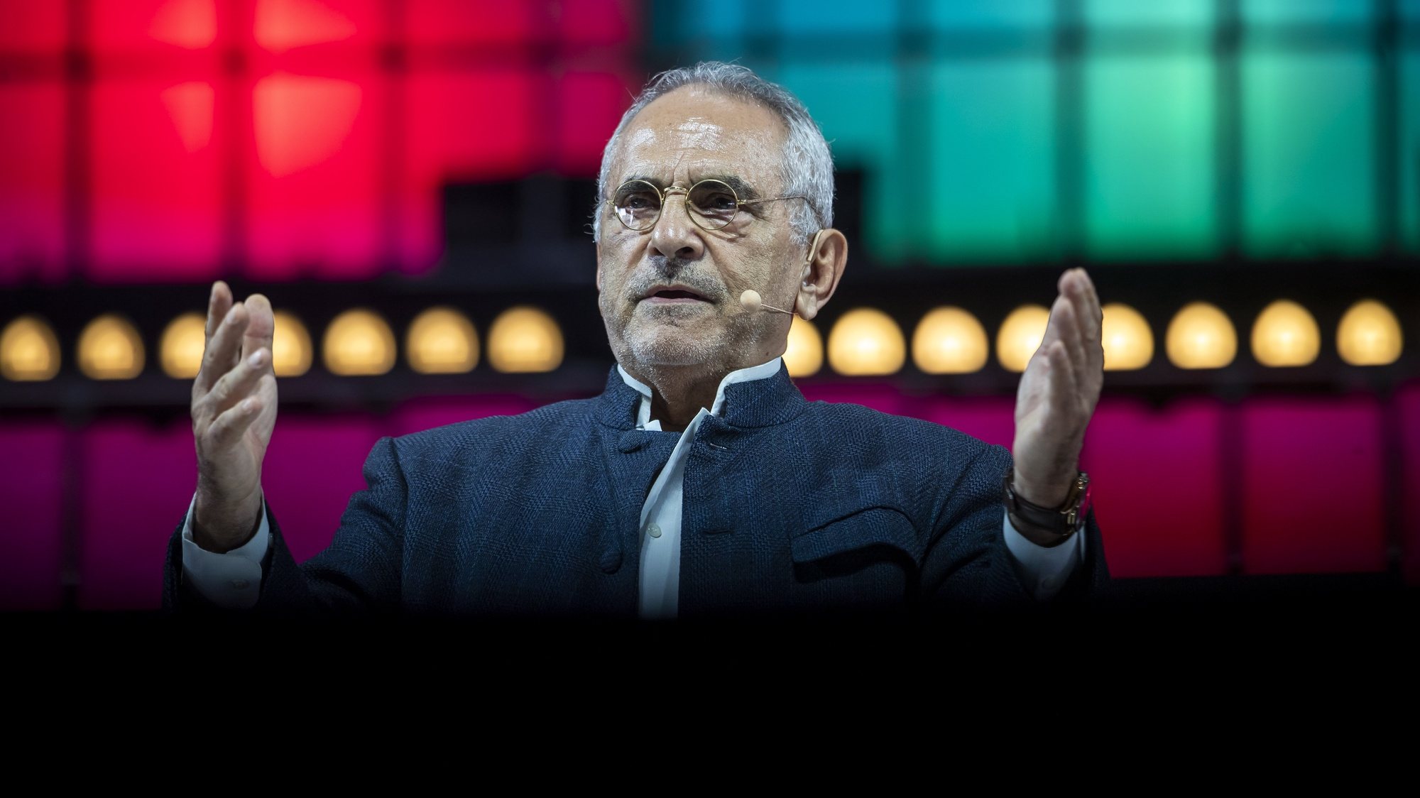 epa10283892 East Timor&#039;s President Jose Ramos-Horta attends a talk on the third day of the Web Summit at Parque das Nacoes in Lisbon, Portugal, 03 November 2022. The Web Summit is considered the largest event of startups and technological entrepreneurship in the world, and takes place from 01 to 04 November in Lisbon.  EPA/JOSE SENA GOULAO
