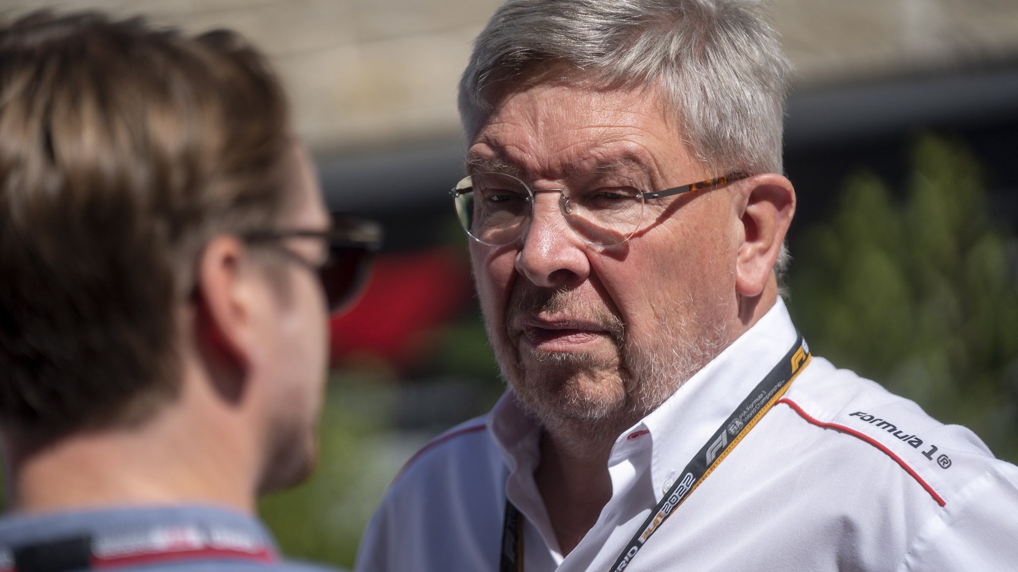 epa10257708 British Formula One managing director, motor sports and technical director Ross Brawn in the paddock prior to FP1 (free practice) at the Circuit of The Americas in Austin, Texas, USA, 21 October 2022. The Formula One Grand Prix of the USA takes place on 23 October 2022.  EPA/SHAWN THEW