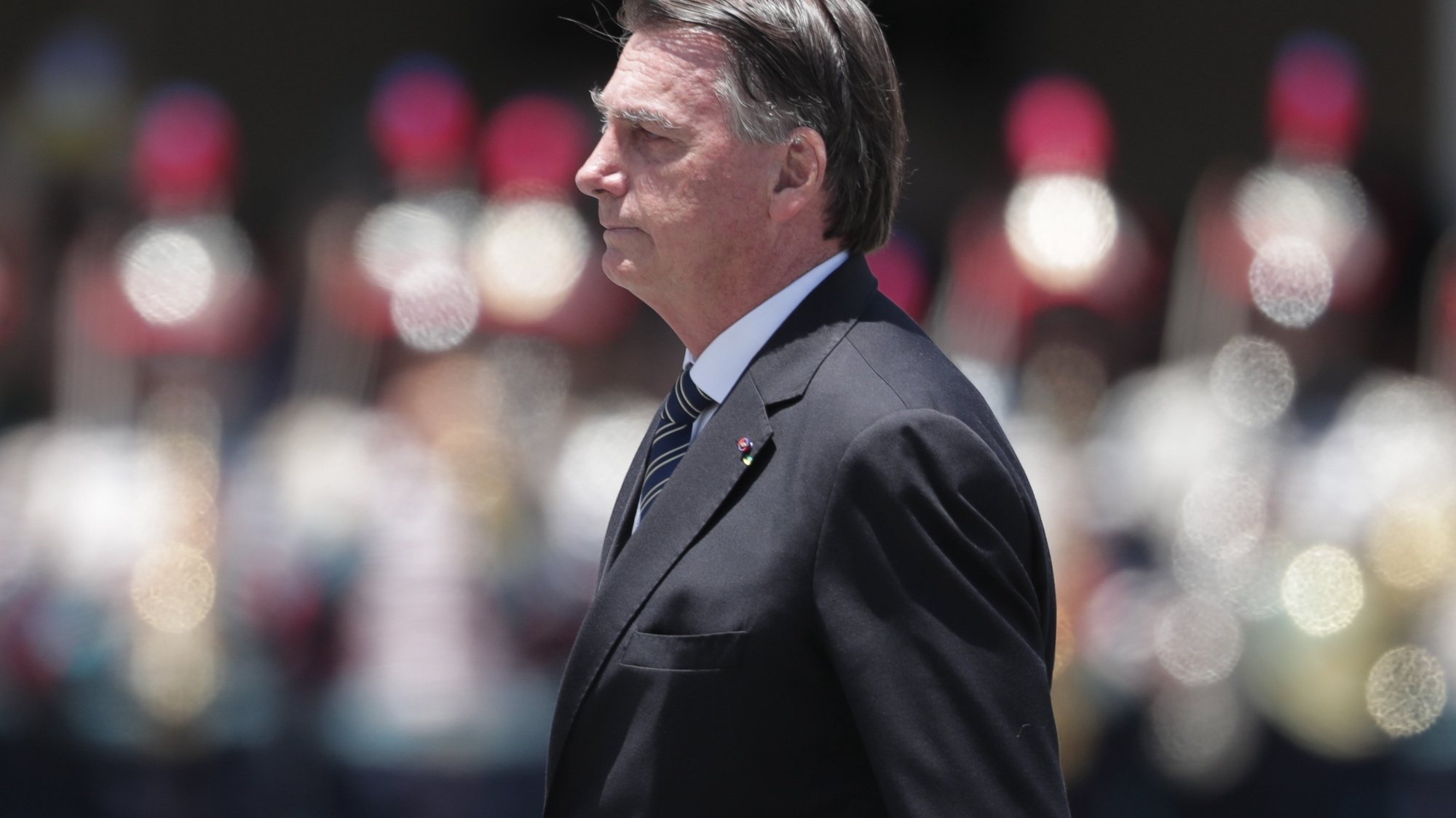 epa10330872 The President of Brazil, Jair Bolsonaro, participates in the graduation ceremony for new cadets of the Agujas Negras Military Academy, in Rio de Janeiro, Brazil, 26 November 2022. The Brazilian president, Jair Bolsonaro, reappeared in public this 26 November, for the first time since he was defeated at the polls by Luiz InÃ¡cio Lula da Silva, at a military ceremony, in which he remained silent. Bolsonaro led a graduation ceremony for new cadets from the Agujas Negras Military Academy, in the city of Resende, in the interior of the state of Rio de Janeiro, where he himself trained as a soldier, in 1977.  EPA/ANDRE COELHO