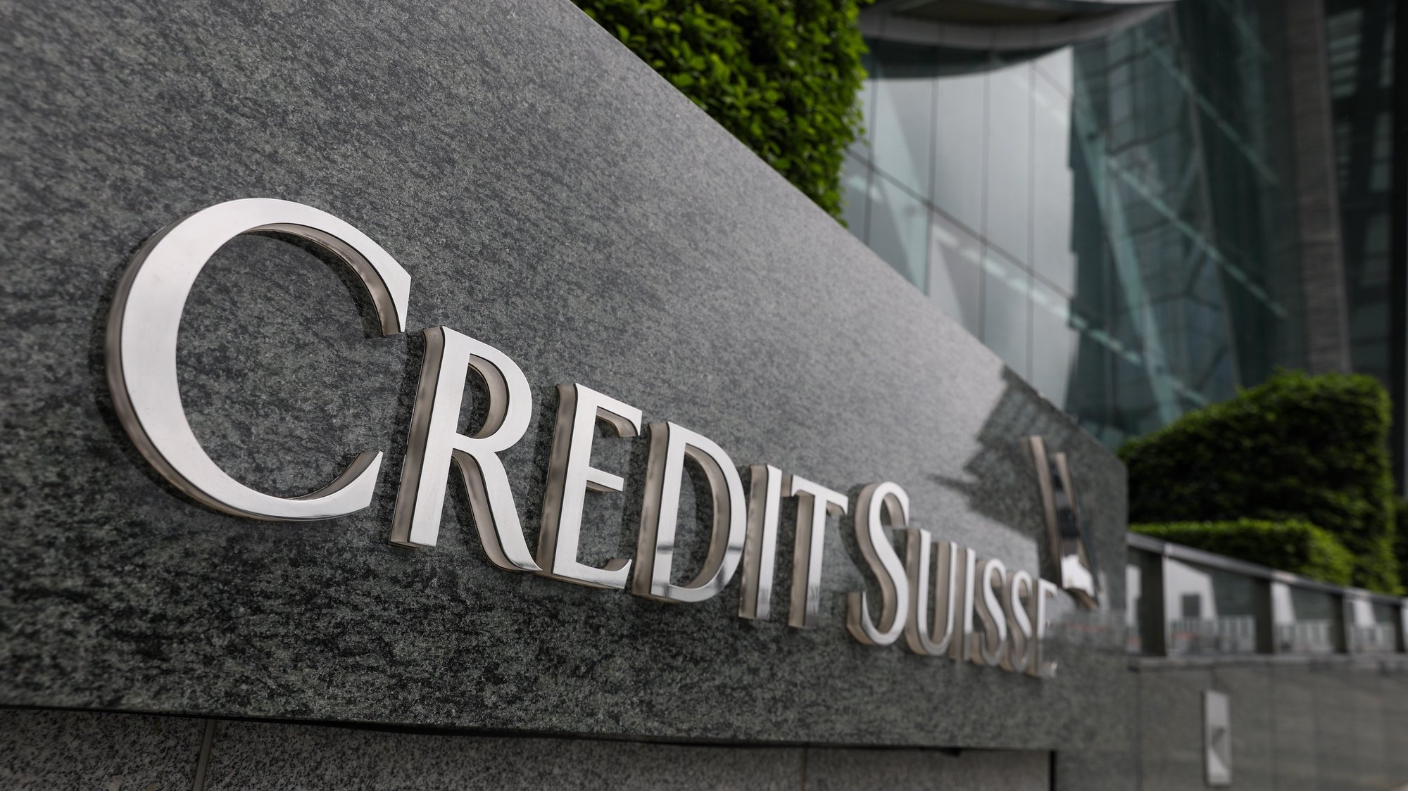 epa10536141 The logo of Credit Suisse is displayed outside International Commerce Centre in Hong Kong, China, 22 March 2023. The Hong Kong Monetary Authority said Credit Suisseâ€™s assets in Hong Kong made up 0.5 percent of the banking systemâ€™s total assets. Credit Suisse was purchased by rival UBS for over 3 billion US dollar after the collapse of the Switzerland-based investment bank.  EPA/JEROME FAVRE