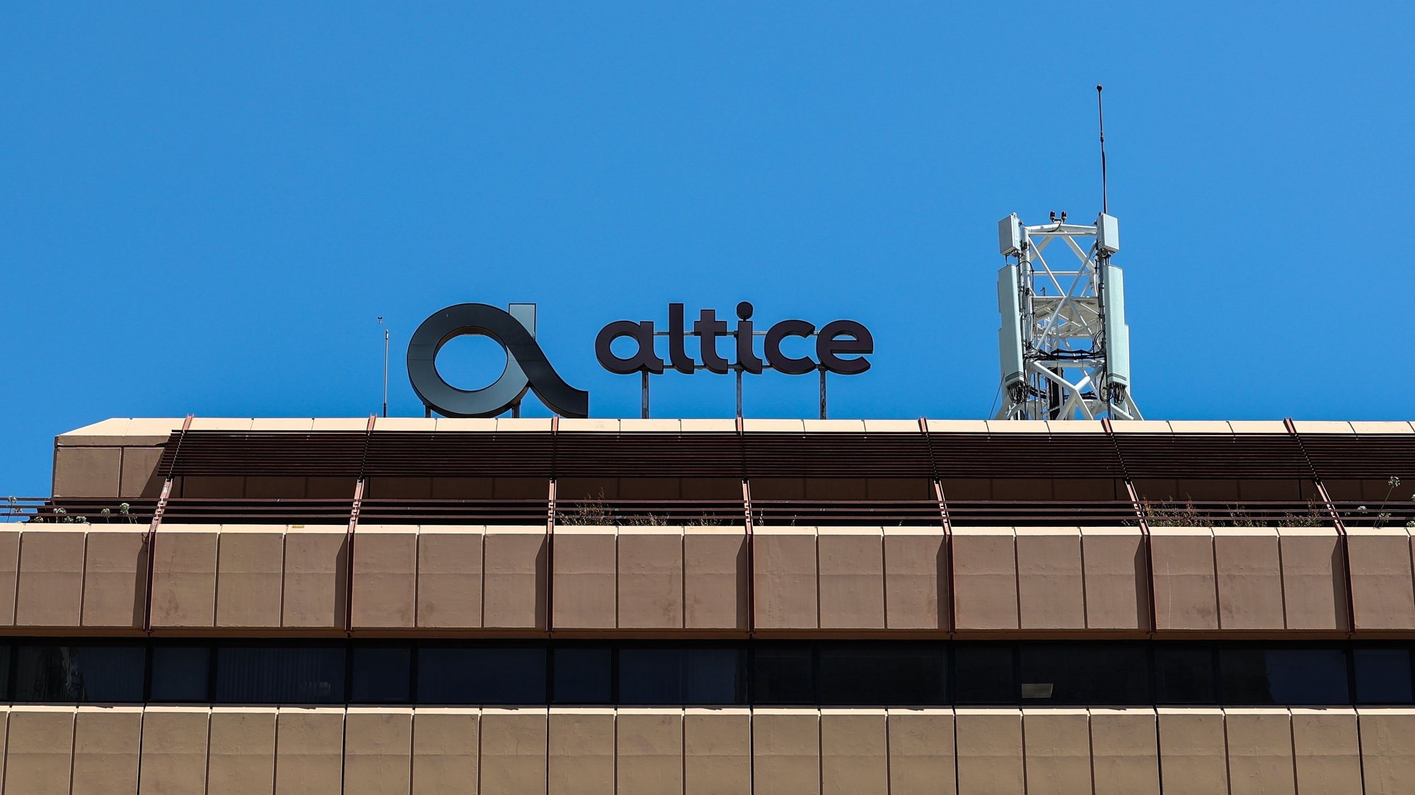 Logotipo da Altice no edificio da Altice em Lisboa. 20 de julho de 2023. MIGUEL A. LOPES/LUSA