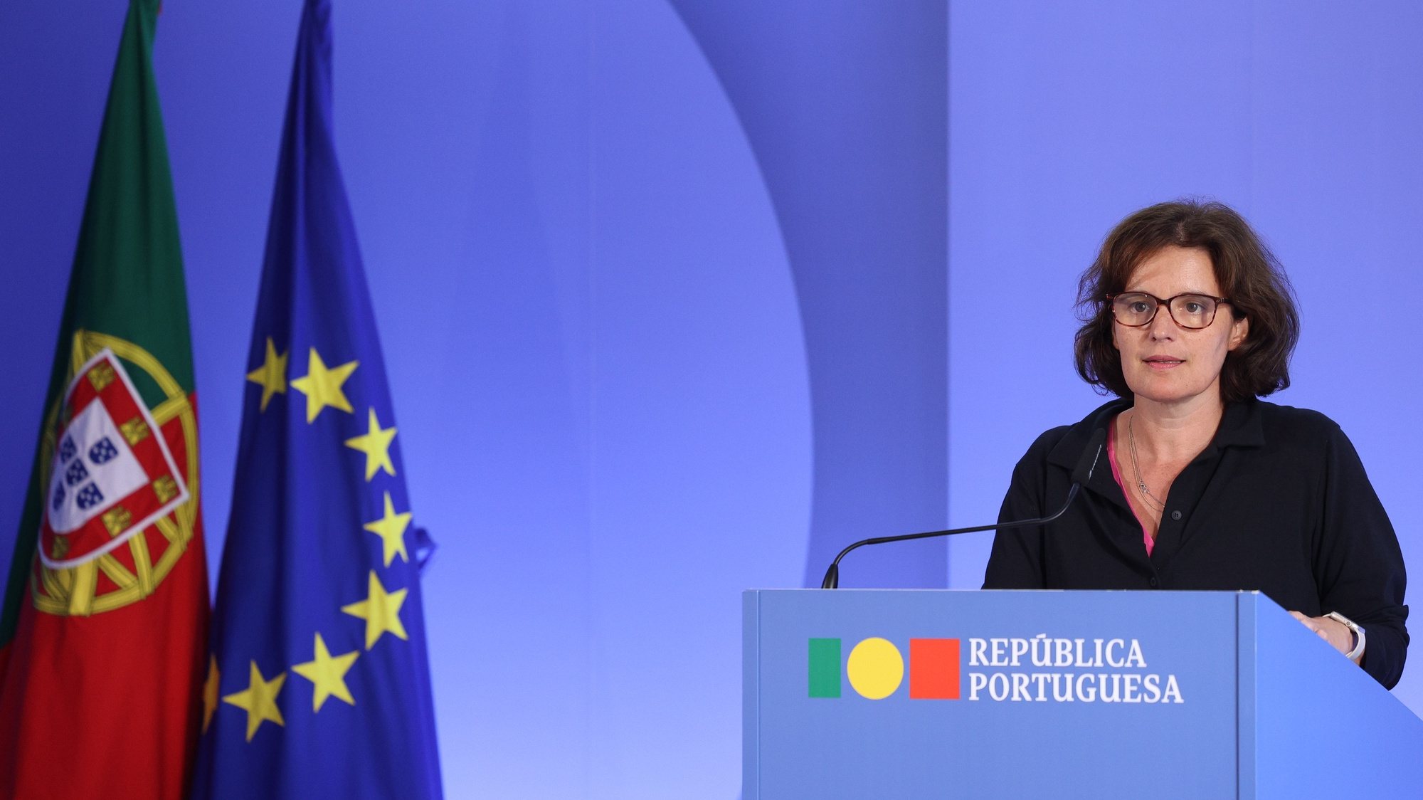 A ministra da Presidência, Mariana Viera da Silva, chega para apresentar as conclusões da Reunião do Conselho de Ministros em Lisboa, 7 de setembro de 2023. TIAGO PETINGA/LUSA
