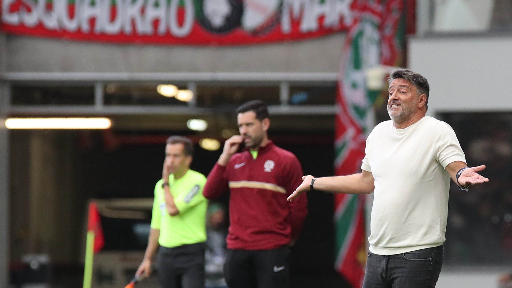 Manuel Cruz (Tulipa) treinador do Vizela durante o encontro frente ao Marítimo  jogo da Primeira Liga de Futebol realizado no Estádio do Marítimo, no Funchal, 19 de maio de 2023. HOMEM DE GOUVEIA/LUSA