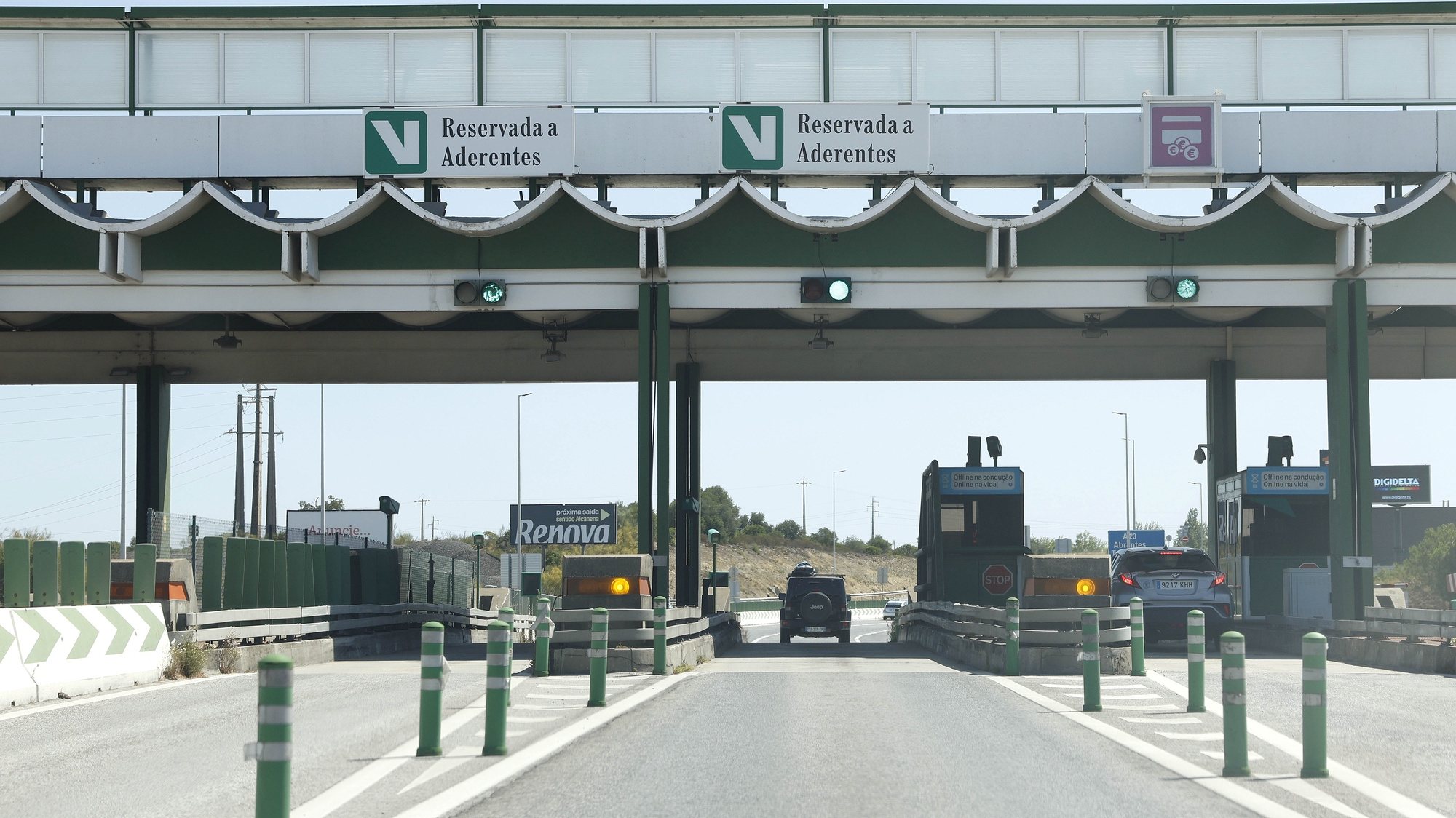 Portagem de Torres Novas, à saída da auto-estrada A1, Santarém, 02 de julho de 2023. ANTÓNIO PEDRO SANTOS/LUSA