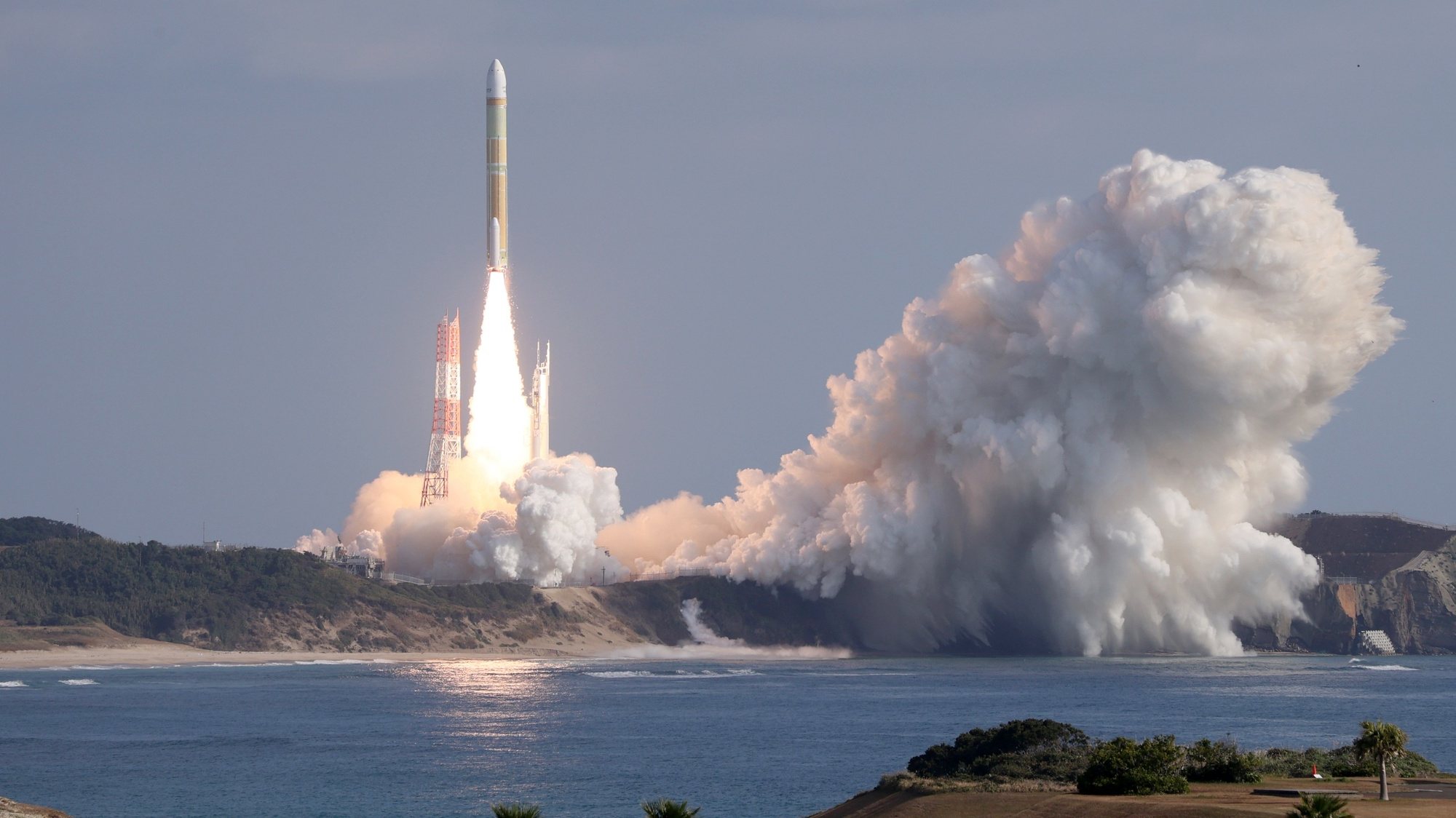 epa11159829 An H3 rocket lifts off from Tanegashima Space Center in Kagoshima Prefecture, southwestern Japan, 17 February 2024. Japan Aerospace Exploration Agency (JAXA) successfully launched an H3 rocket from the Tanegashima Space Center. In 2023, the second-stage engine failed to ignite during the initial launch, but it operated successfully during this second launch, burning normally and reaching the intended orbit. JAXA asserts that the mission&#039;s primary goal has been accomplished, expressing optimism that this success will restore confidence in Japan&#039;s space development efforts.  EPA/JIJI PRESS JAPAN OUT EDITORIAL USE ONLY/