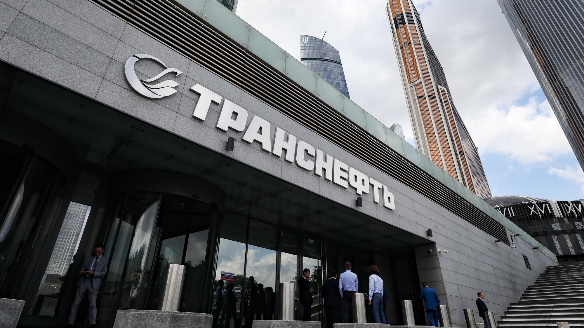 epa10101576 The main office of the Russian oil pipeline company PJSC Transneft at the business center Moscow City in Moscow, Russia, 01 August 2022. PJSC Transneft transports 83 percent of oil and 30 percent of oil products produced in Russia.  EPA/YURI KOCHETKOV