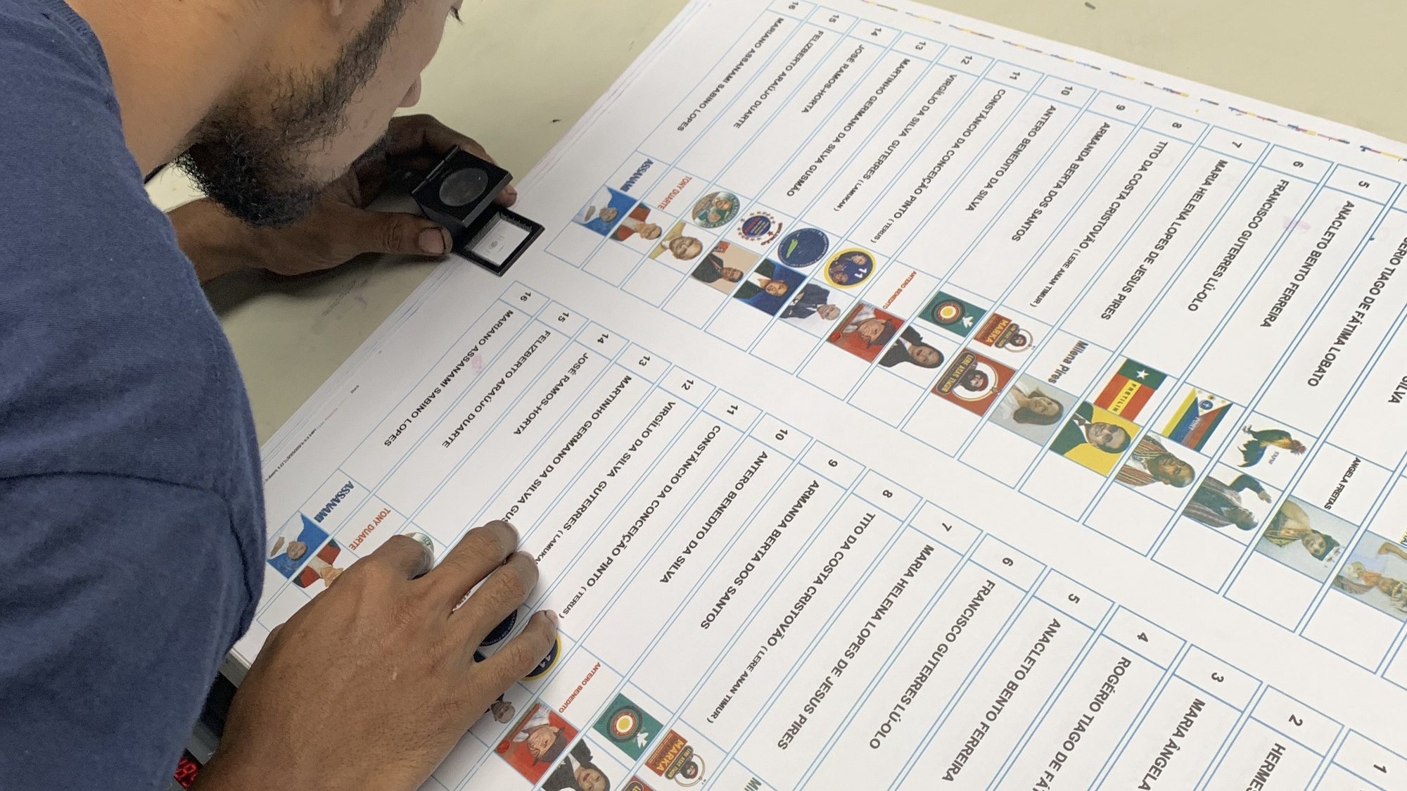 A gráfica nacional timorense começou hoje o processo de impressão de cerca de 945 mil boletins de voto que vão ser usados para as eleições presidenciais de 19 de março, em Díli, Timor-Leste, 25 de fevereiro de 2022. ANTÓNIO SAMPAIO/LUSA