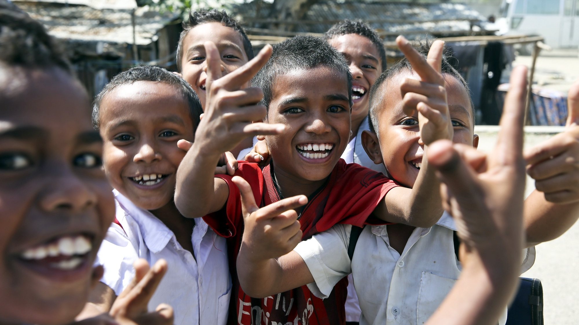Crianças em Dili, Timor Leste, 25 de julho de 2014.  PAULO NOVAIS/LUSA