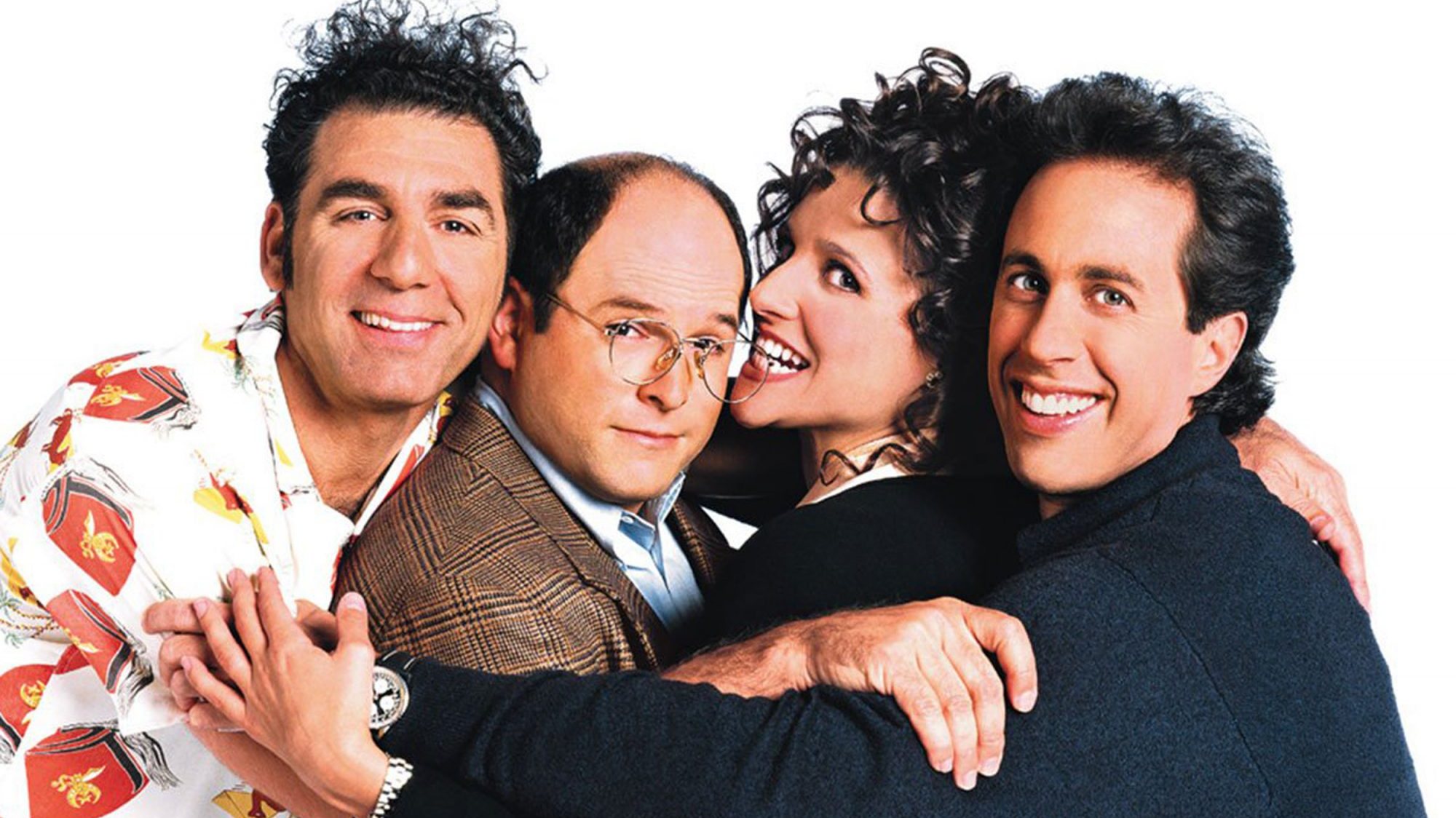 Cosmo Kramer (Michael Richards), George Costanza (Jason Alexander), Elaine Benes (Julia Louis-Dreyfus) e Jerry Seinfeld (que interpreta uma versão ficcional de si mesmo) são os protagonistas da marcante sitcom