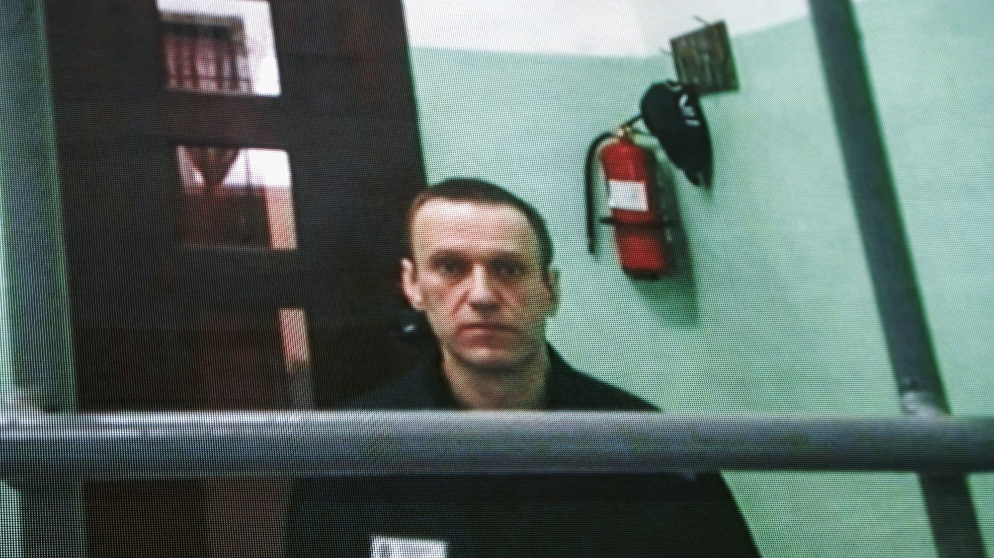 epa11023219 (FILE) Russian opposition figure Alexei Navalny is seen on a screen via a video link from his corrective colony during a hearing about his right to correspond while in jail, at the Russian Supreme Court in Moscow, Russia, 22 June 2023 (reissued 11 December 2023). Alexei Navalny is no longer listed in the IK-6 and IK-7 corrective colonies in the Vladimir region, spokeswoman of Navalny, Kira Yarmysh, published on 11 December 2023 on the X news service, formerly Twitter. &#039;&#039;The fact that we can&#039;t find Alexei is particularly worrying&#039;&#039;, she said on X.  EPA/SERGEI ILNITSKY