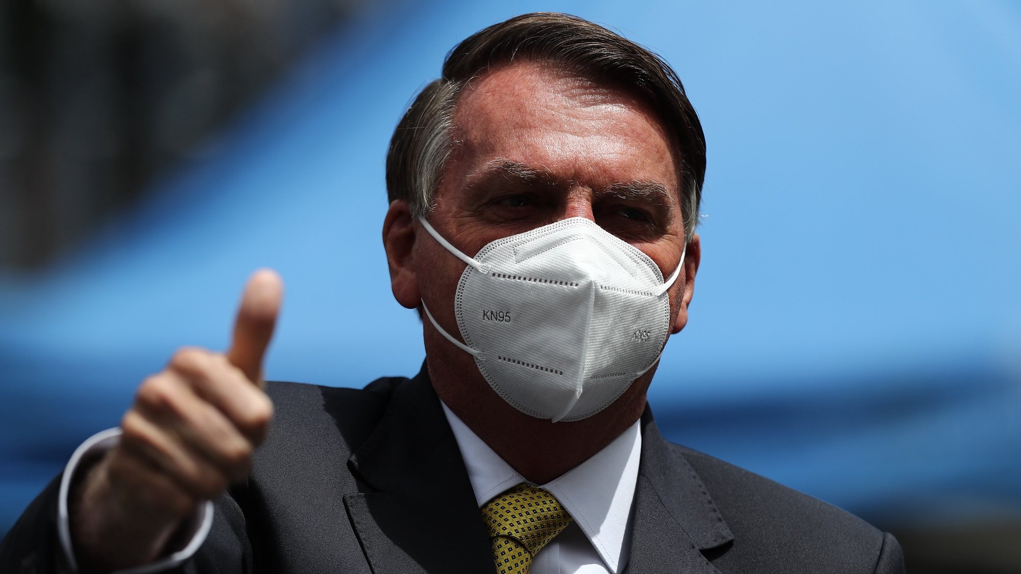epa09225628 Brazilian President Jair Bolsonaro attends the investiture of the new president of Ecuador, Guillermo Lasso, at the headquarters of the National Assembly, in Quito, Ecuador, 24 May 2021. Guillermo Lasso, who takes office as President of Ecuador, faces the challenges of promoting mass vaccination against covid-19 as the main recipe to reactivate an economy that depends on international aid and with a limited budget. For now, he has already anticipated that his administration will bet on doubling oil production, will put gasoline refineries under concession, will promote mining and offer several state areas to private initiative.  EPA/Jose Jacome