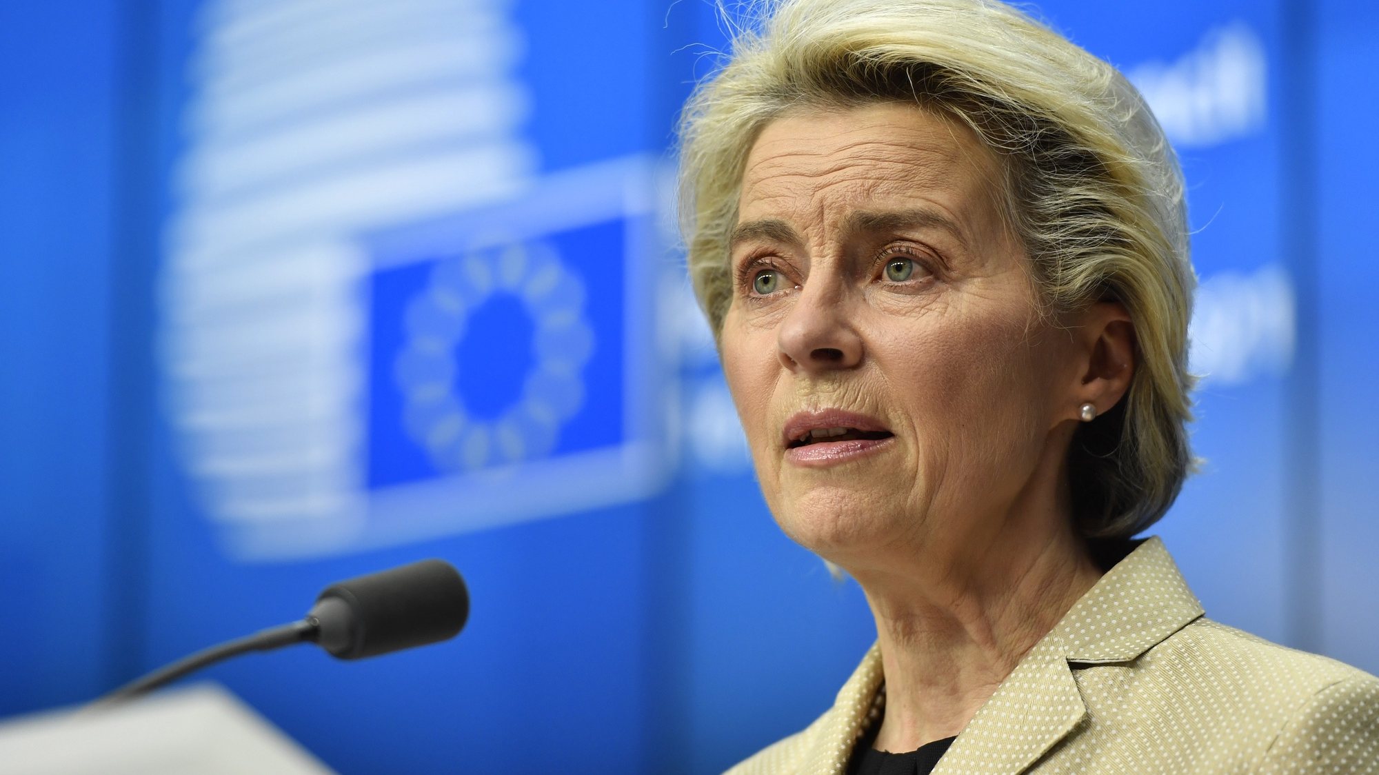 A Presidente da Comissão Europeia, Ursula Von der Leyen