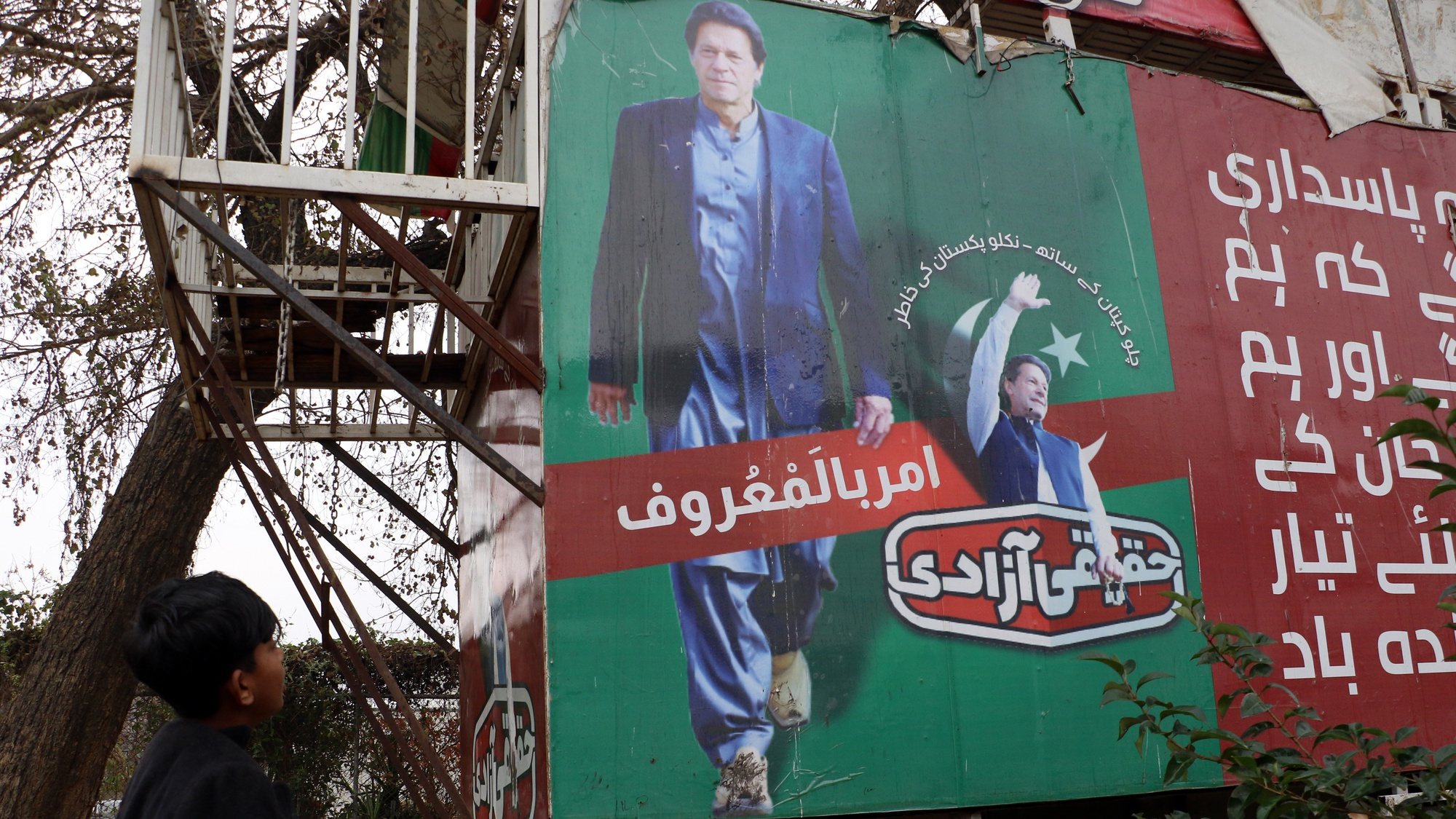 epa11113727 Electoral posters of jailed former Prime Minister Imran Khan are displayed on a container after a court verdict imprisoning Khan to 10 years, in Islamabad, Pakistan, 30 January 2024. Former Pakistani Prime Minister Imran Khan and his top aide Shah Mahmood Qureshi have been sentenced to 10 years in jail for leaking official secrets, just days before the general elections scheduled for 08 February. The sentencing took place following a trial conducted within the prison where Khan has been detained, despite previous rulings declaring the jail trial as illegal. Khan and Qureshi are accused of leaking diplomatic correspondence between Washington and Islamabad during Khan&#039;s tenure as prime minister. The Pakistan Tehreek-e-Insaf (PTI) party has vowed to challenge the decision in a higher court. The case has raised serious questions about the transparency of the trial and has been marred by allegations of pre-vote rigging, with Khan&#039;s party facing suppression.  EPA/SOHAIL SHAHZAD