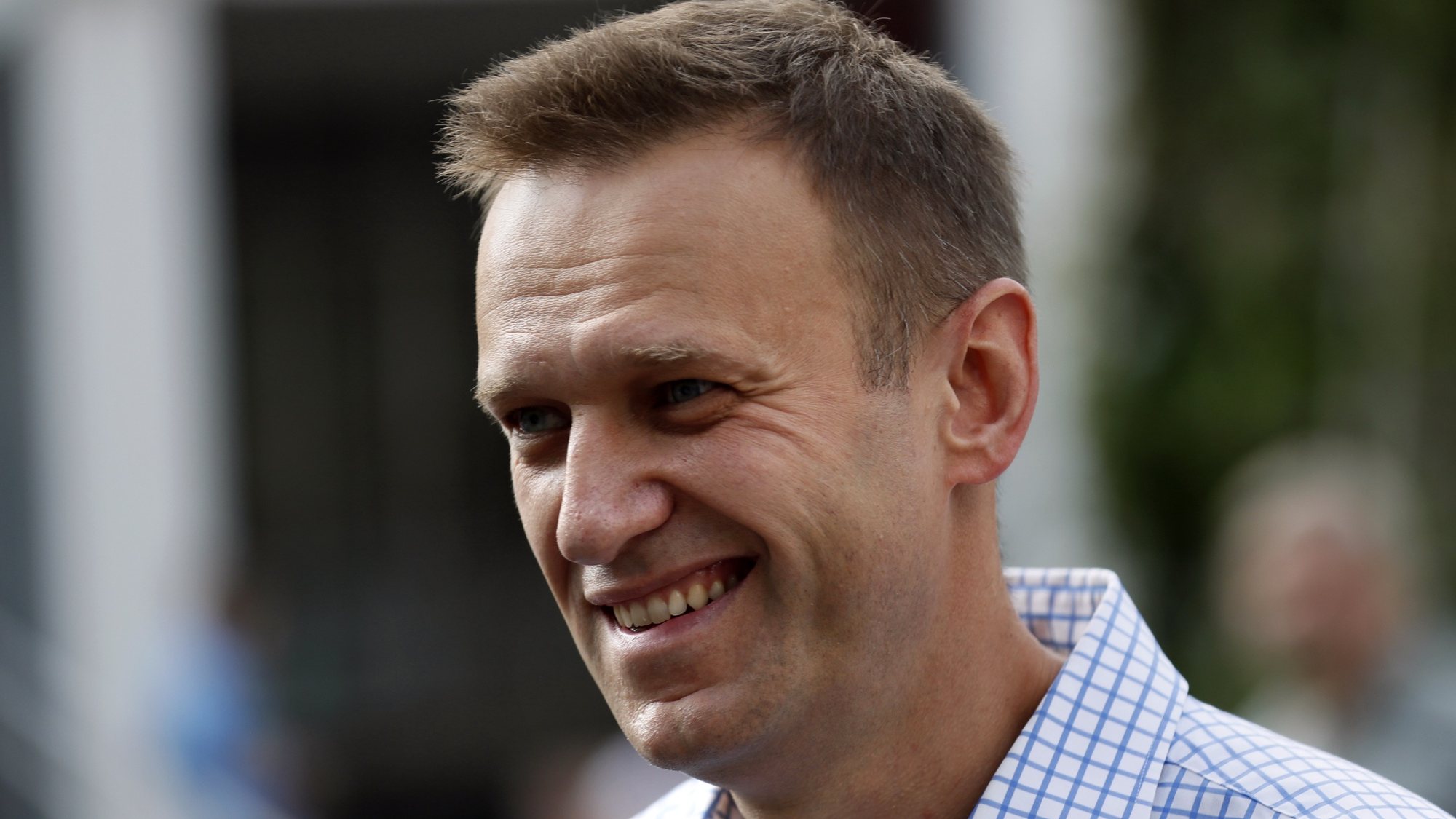 epa08934350 (FILE) - Russian opposition candidate Alexei Navalny reacts after voting in the Moscow City Duma elections in Moscow, Russia, 08 September 2019 (reissued 13 January 2021). Navalny on 13 January 2021 stated on his Twitter account that he plans to travel to Moscow on Sunday, 17 January 2021.  EPA/YURI KOCHETKOV *** Local Caption *** 55452013