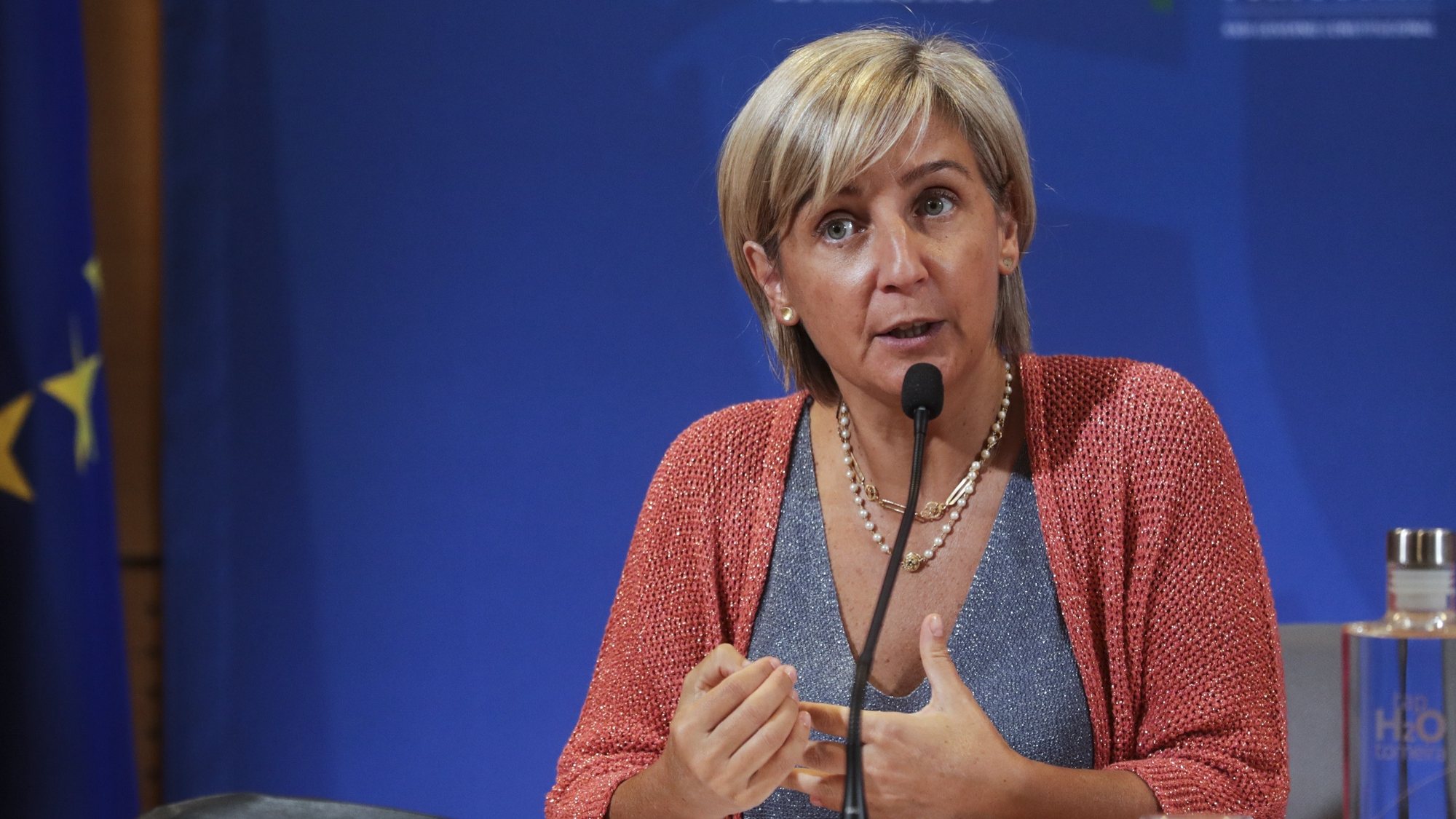 A ministra da Saúde, Marta Temido, durante o briefing do Conselho de Ministros Extraordinário, em Lisboa, 19 de julho de 2022. TIAGO PETINGA/LUSA