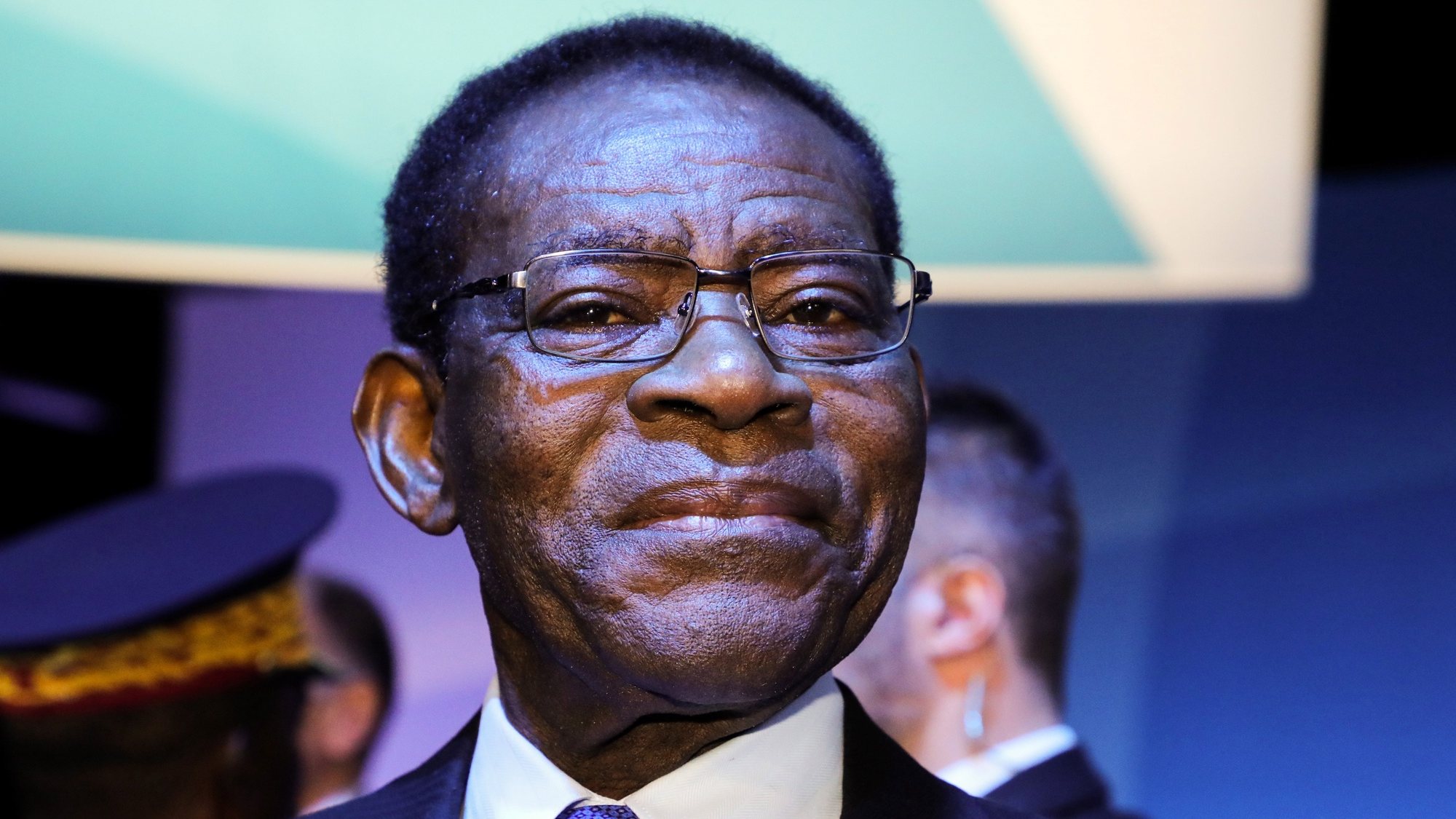 epa10332060 (FILE) Equatorial Guinea President Teodoro Obiang Nguema Mbasogo attends the plenary session of the Paris Peace Forum, in Paris, France, 12 November 2019 (reissued 27 November 2022). Obiang won a sixth term in office after he secured almost 95% of votes in general elections on 20 November, the government announced 26 November 2022.  EPA/LUDOVIC MARIN / POOL MAXPPP OUT