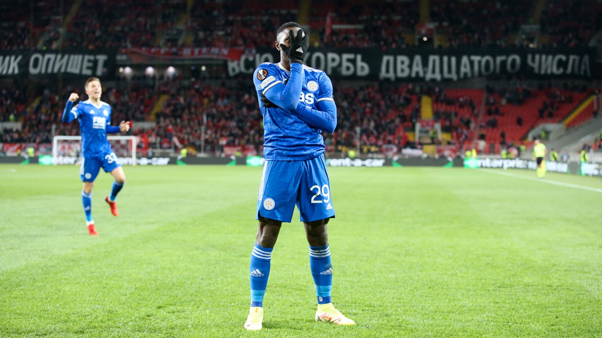 Daka foi um verdadeiro terror para o Spartak e marcou os quatro golos da reviravolta do Leicester