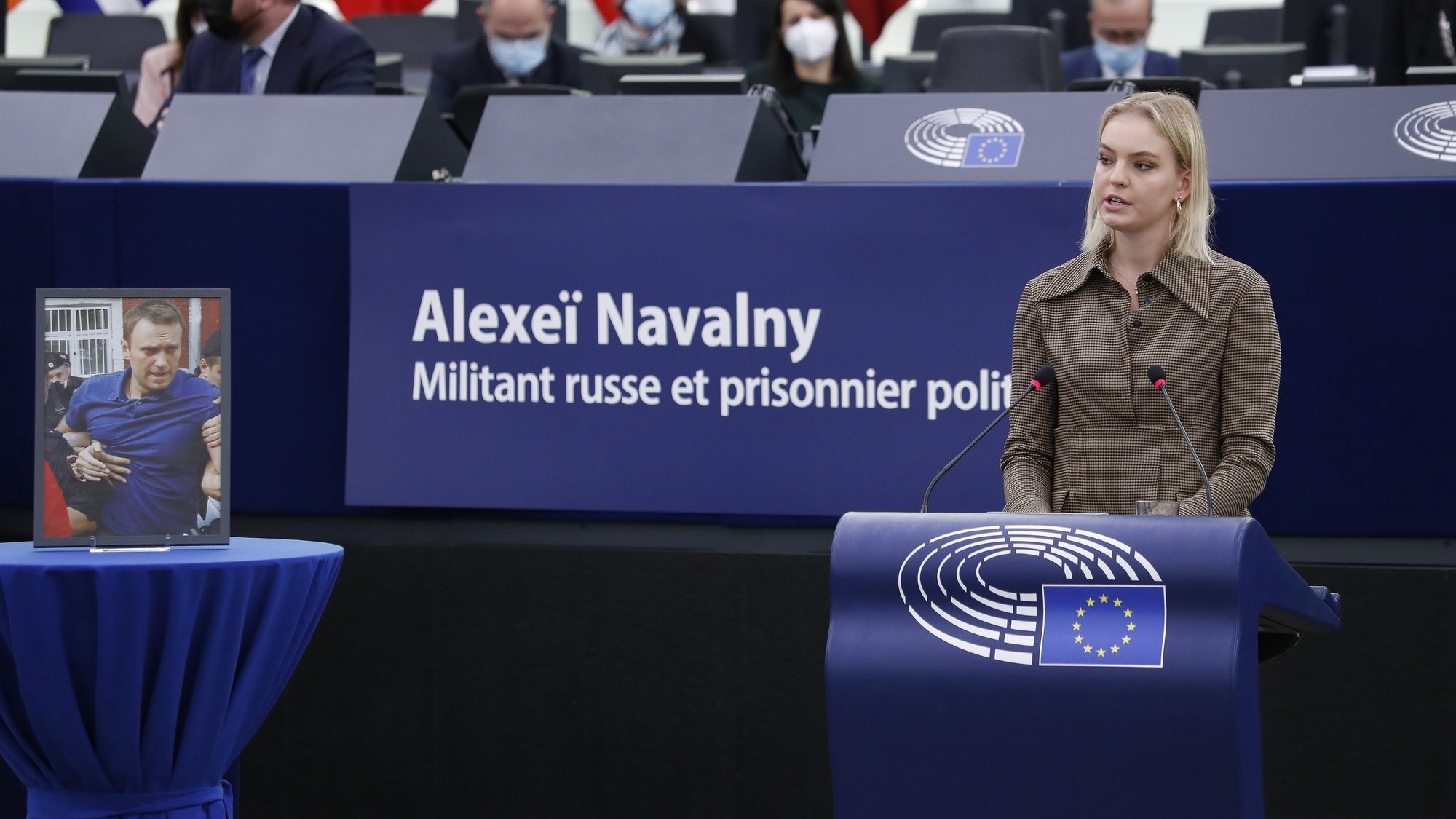 Daria Navalnaya, filha de Alexei Navalny, no Parlamento Europeu