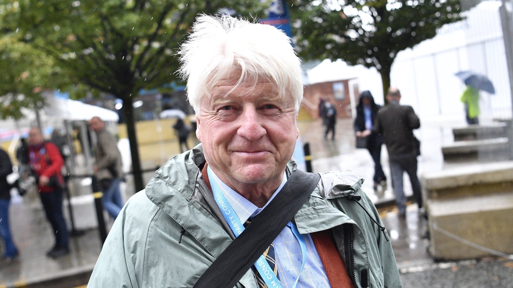 epa07884688 Stanley Johnson, the father of Britain&#039;s Prime Minister Boris Johnson attends the Conservative Party Conference in Manchester, Britain, 01 October 2019. The Conservative Party Conference runs from 29 September to 02 October 2019.  EPA/NEIL HALL
