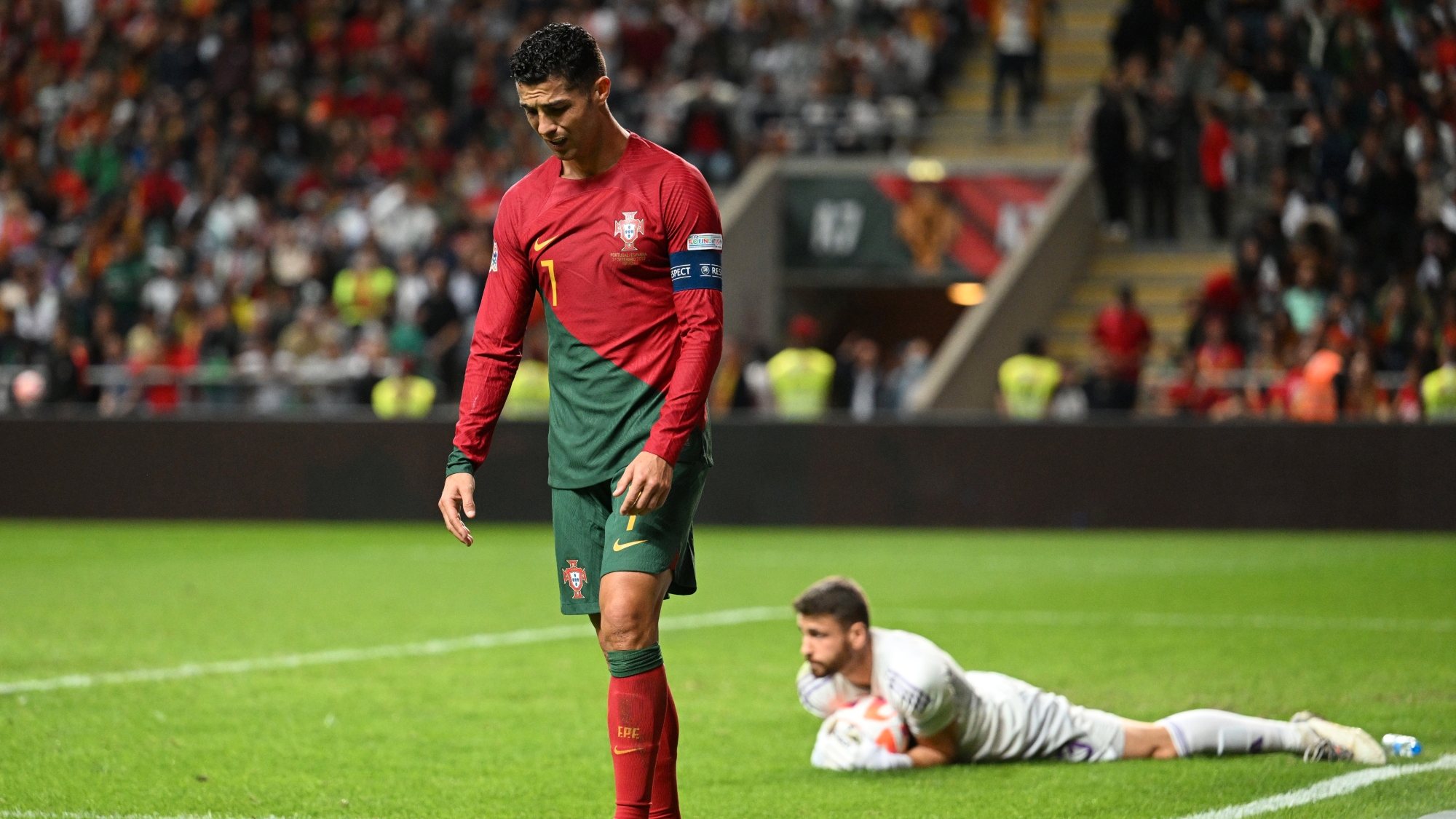 Ronaldo teve duas grandes oportunidades na segunda parte, Unai Simón continuou a brilhar na baliza e Espanha conseguiu mesmo ganhar a Portugal