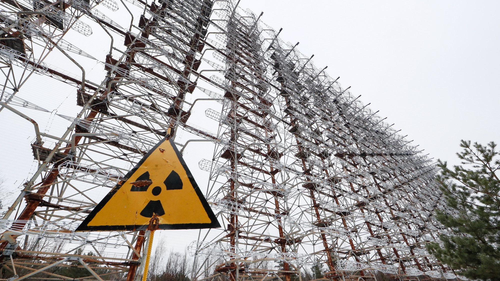 epa07183535 The general view of the remains of the over-the-horizon radar system &#039;Duga&#039; not far from city of Chernobyl, Ukraine, 22 November 2018. The over-the-horizon radar system Duga is placed not far of Chernobyl and was a part of the former Soviet Union missile defense radar network with early warning which operated to 26 April 1986 and stopped after the Chernobyl Nuclear Power Plant disaster. The explosion of Unit 4 of the Chernobyl nuclear power plant in the early hours of 26 April 1986 is still regarded as the biggest accident in the history of nuclear power generation.  EPA/SERGEY DOLZHENKO