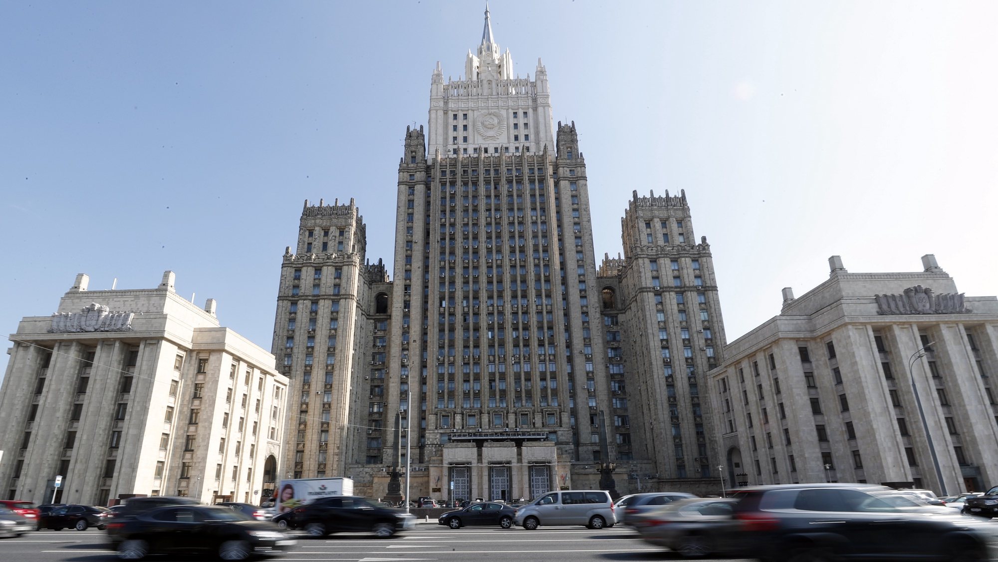 epa07002953 A view of Russian Foreign Ministry building in Moscow, Russia, 07 September 2018. As media reported, the Russian Foreign Ministry spokesperson Maria Zakharova said at a press briefing on 07 September 2018, the United States and the United Kingdom are the principal beneficiaries of the Salisbury incident. The former Russian spy Sergei Skripal aged 66 and his daughter Yulia, aged 33, were found suffering from extreme exposure to a rare nerve agent in Salisbury southern England, on 04 March 2018.  EPA/MAXIM SHIPENKOV