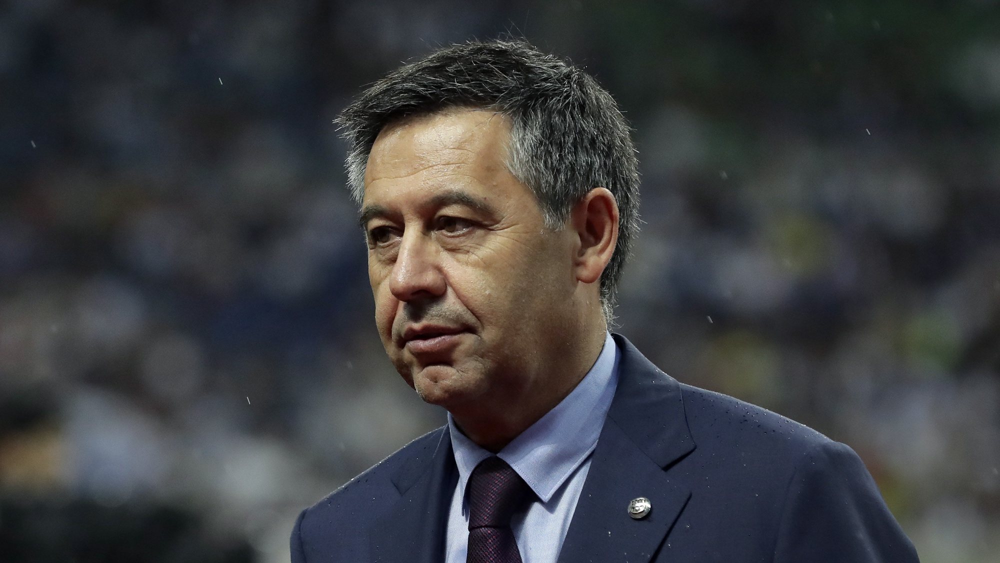epa09044591 (FILE) - FC Barcelona&#039;s President Josep Maria Bartomeu is seen before a pre-season friendly soccer match between FC Barcelona and Chelsea FC in Saitama, north of Tokyo, Japan, 23 July 2019 (re-issued on 01 March 2021). Former FC Barcelona president Josep Maria Bartomeu, along with former director of the presidency area Jaume Masferrer, current director general of the club, Oscar Grau and head of the legal services ​​Roman Gomez Ponti, was arrested on 01 March 2021 as part of the investigation known as &#039;BarcaGate&#039;, judicial sources confirmed to Spanish national agency EFE.  EPA/KIYOSHI OTA *** Local Caption *** 55357134