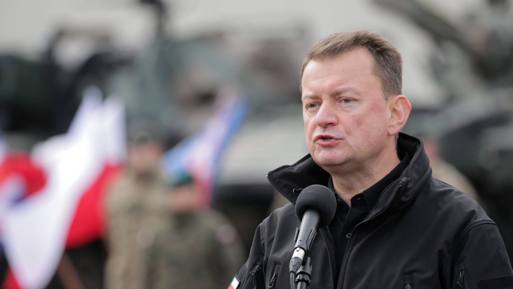 O ministro da Defesa da Polónia, Mariusz Blaszczak