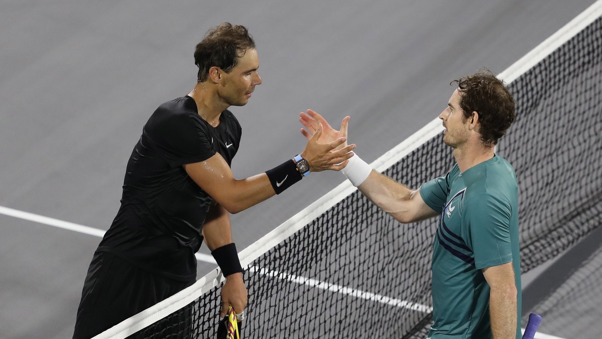 Os tenistas Rafael Nadal e Andy Murray