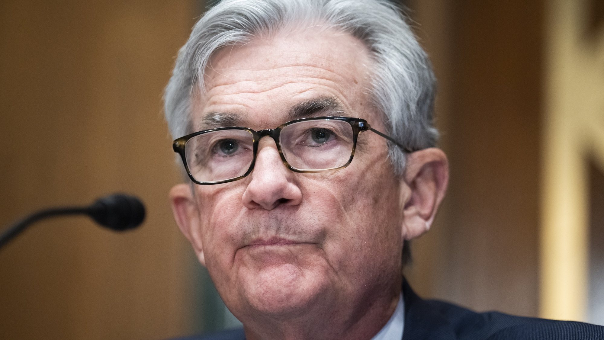 epa09799801 Federal Reserve Chairman Jerome Powell testifies during the Senate Banking Committee hearing titled &#039;The Semiannual Monetary Policy Report to the Congress&#039; in Dirksen Building in Washington, DC, USA, 03 March 2022.  EPA/Tom Williams / POOL