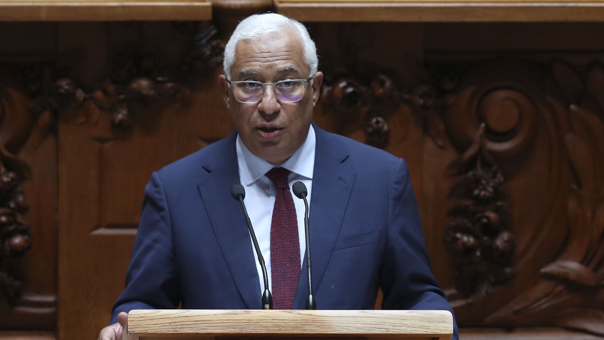 O primeiro-ministro, António Costa, intervém durante o debate da Moção de censura ao Governo, apresentada pelo Chega, que decorreu na Assembleia da República, em Lisboa, 06 de julho de 2022. ANTÓNIO COTRIM/LUSA