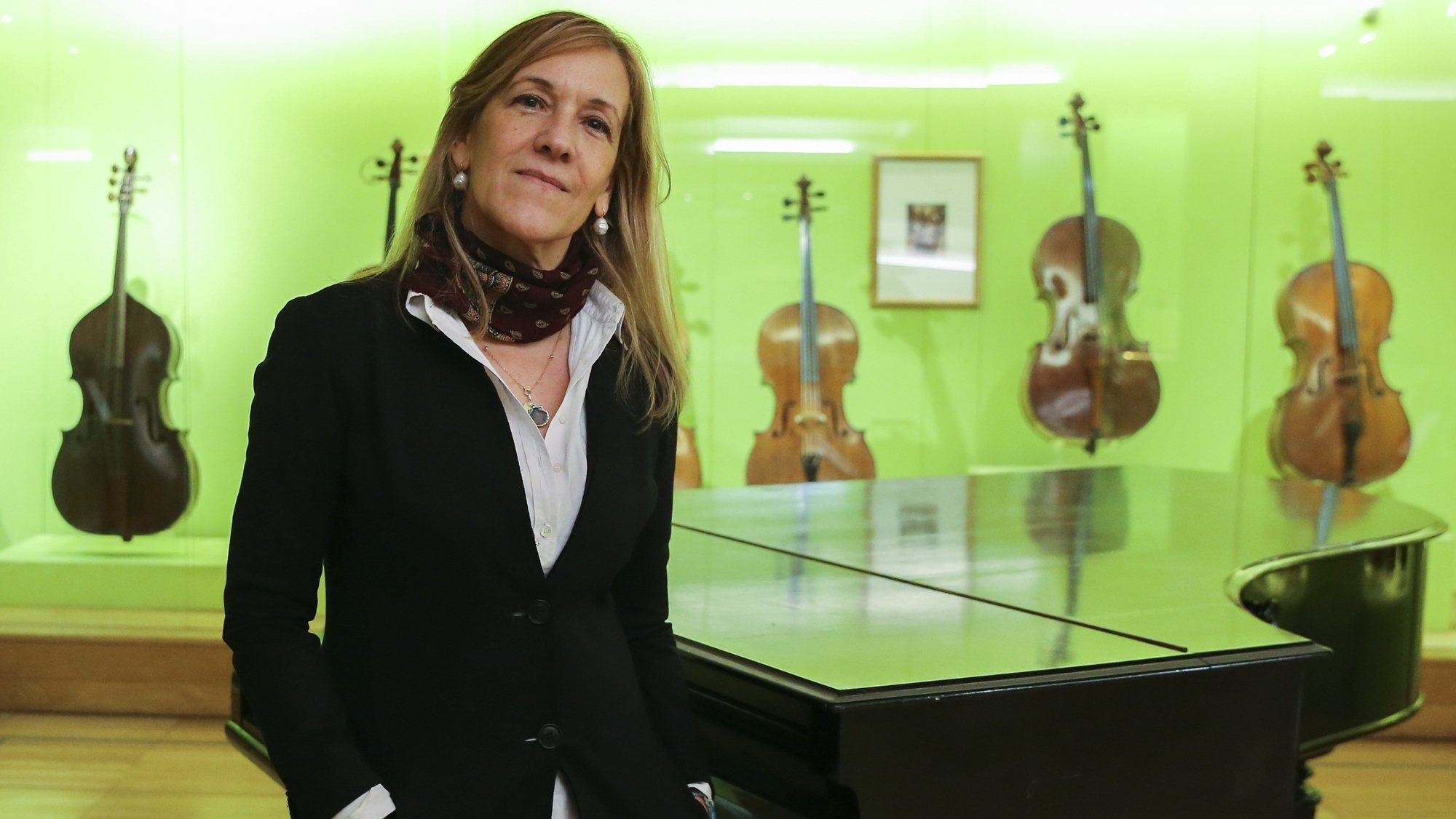 A diretora do Museu Nacional da Música (MNM), Graça Mendes Pinto, em Lisboa, 4 de abril de 2018. JOÃO RELVAS/LUSA