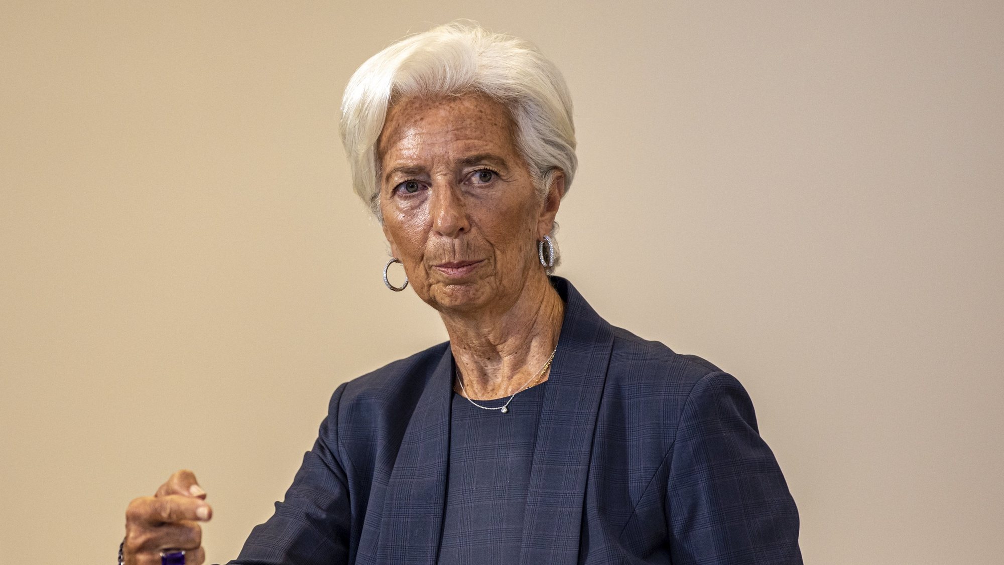 epa10172492 President of the European Central Bank Christine Lagarde arrives for the European Economic and Financial Affairs Ministerial Meeting in Prague, Czech Republic, 09 September 2022.  EPA/MARTIN DIVISEK