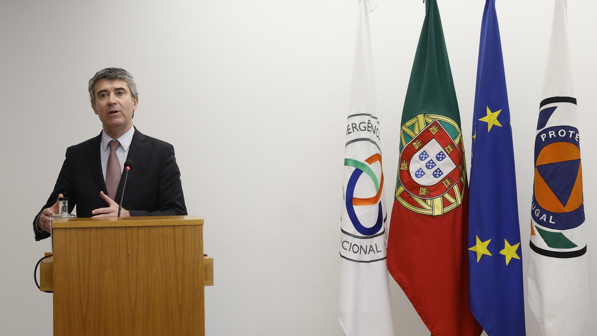 Portuguese Minister of Internal Affairs Jose Luis Carneiro attends a press conference after the “European Civil Protection Mechanism’s 2022 Wildfire Season Lessons Learned Programme” in Lisbon, Portugal, 10 January 2023. ANTONIO PEDRO SANTOS/LUSA