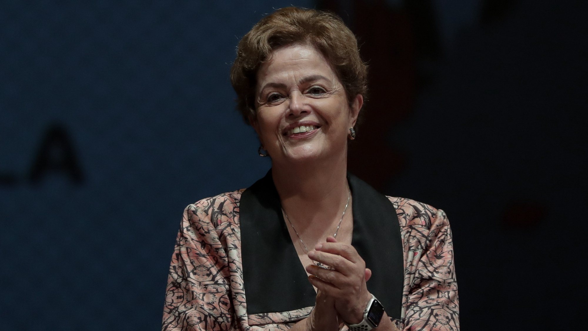 epa09858486 Former President of Brazil Dilma Rousseff participates in the international meeting on Democracy and Equality at the State University in Rio de Janeiro, Brazil, 29 March 2022.  EPA/Andre Coelho
