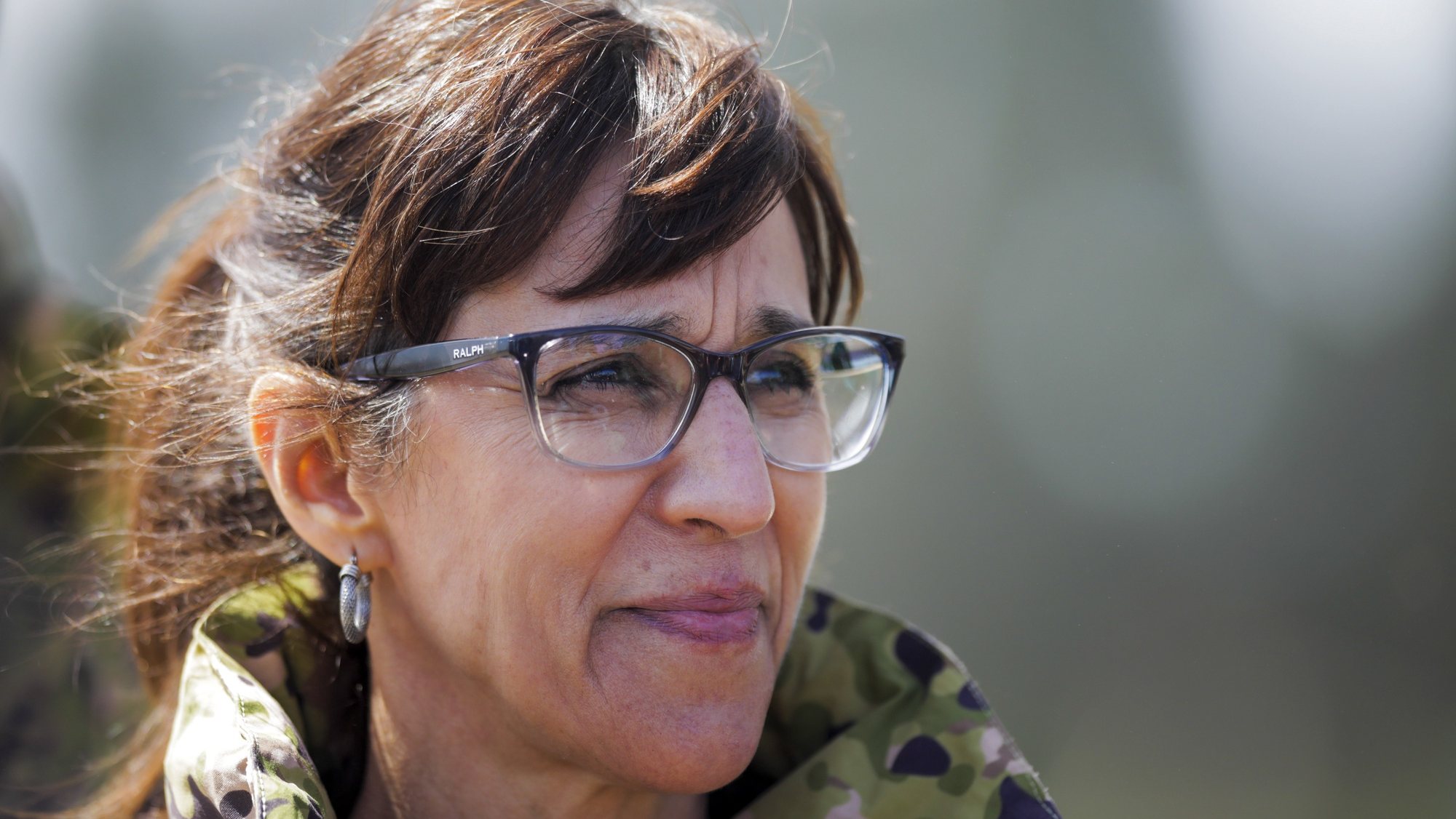 A ministra da Defesa Nacional, Helena Carreiras, visita o Exército Português no Campo Militar de Santa Margarida em Constância,18 de abril 2022. PAULO CUNHA/LUSA