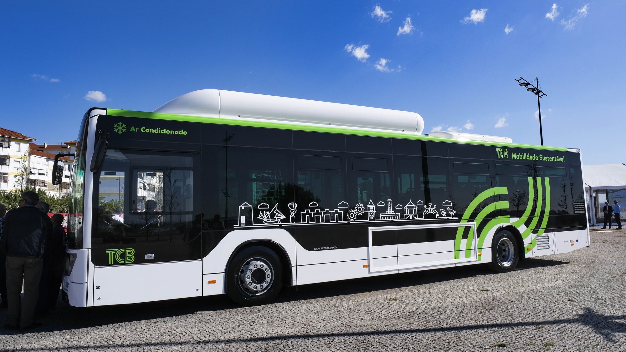 O primeiro autocarro a gás para os Transportes Coletivos do Barreiro durante a apresentação da Estratégia Nacional para a Mobilidade Ativa – Renovação da Frota dos Transportes Coletivos do Barreiro, 28 de março de 2019. RUI MINDERICO/LUSA
