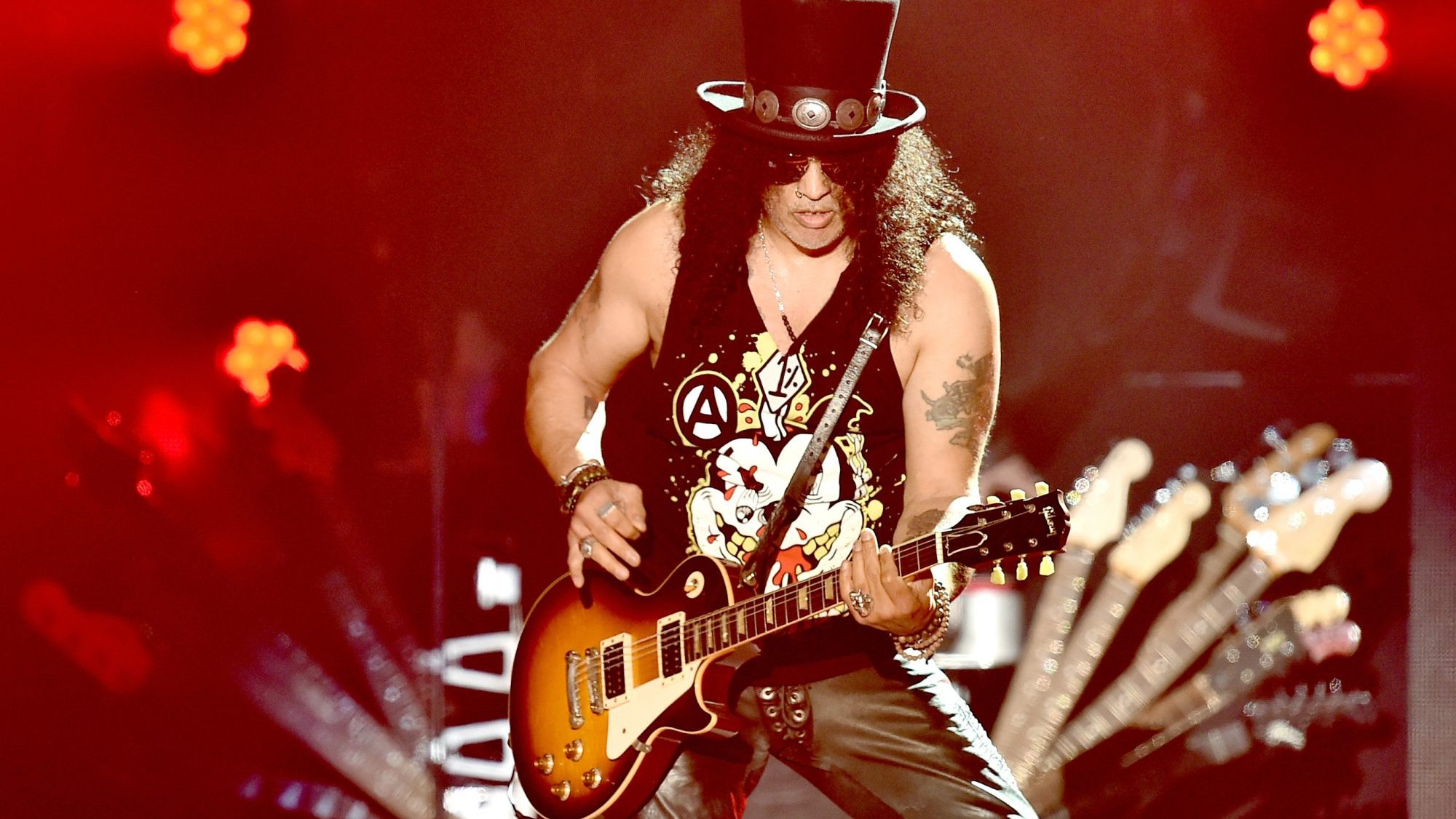 Slash, guitarrista dos Guns N' Roses e uma das figuras mais míticas do rock