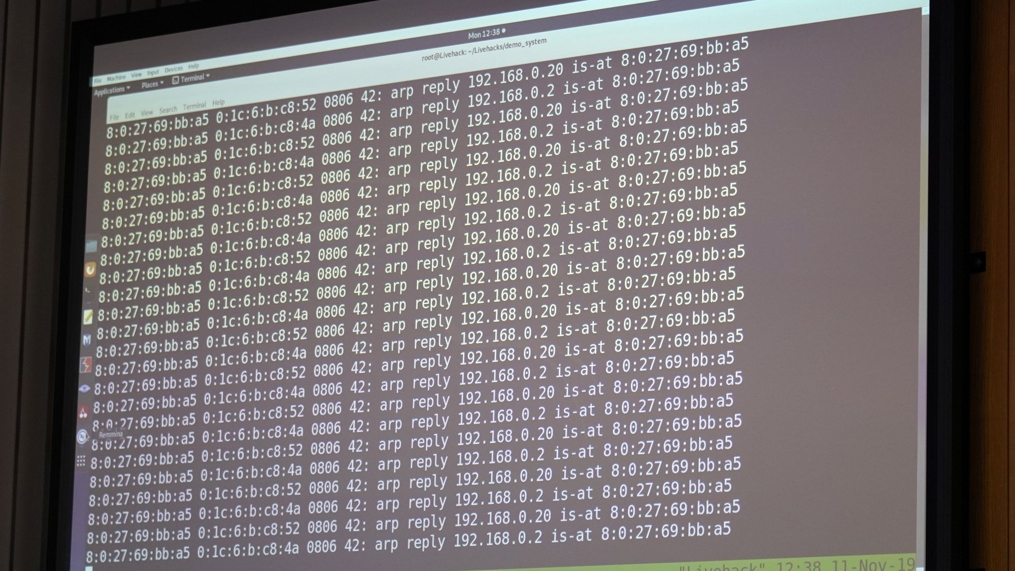 epa07988387 A digital screen displays a live cyber hack attack during a press conference at the Federal Criminal Police Office (BKA) in Wiesbaden, Germany, 11 November 2019. The BKA presented the federal picture of the Cybercrime 2018 in Germany.  EPA/RONALD WITTEK