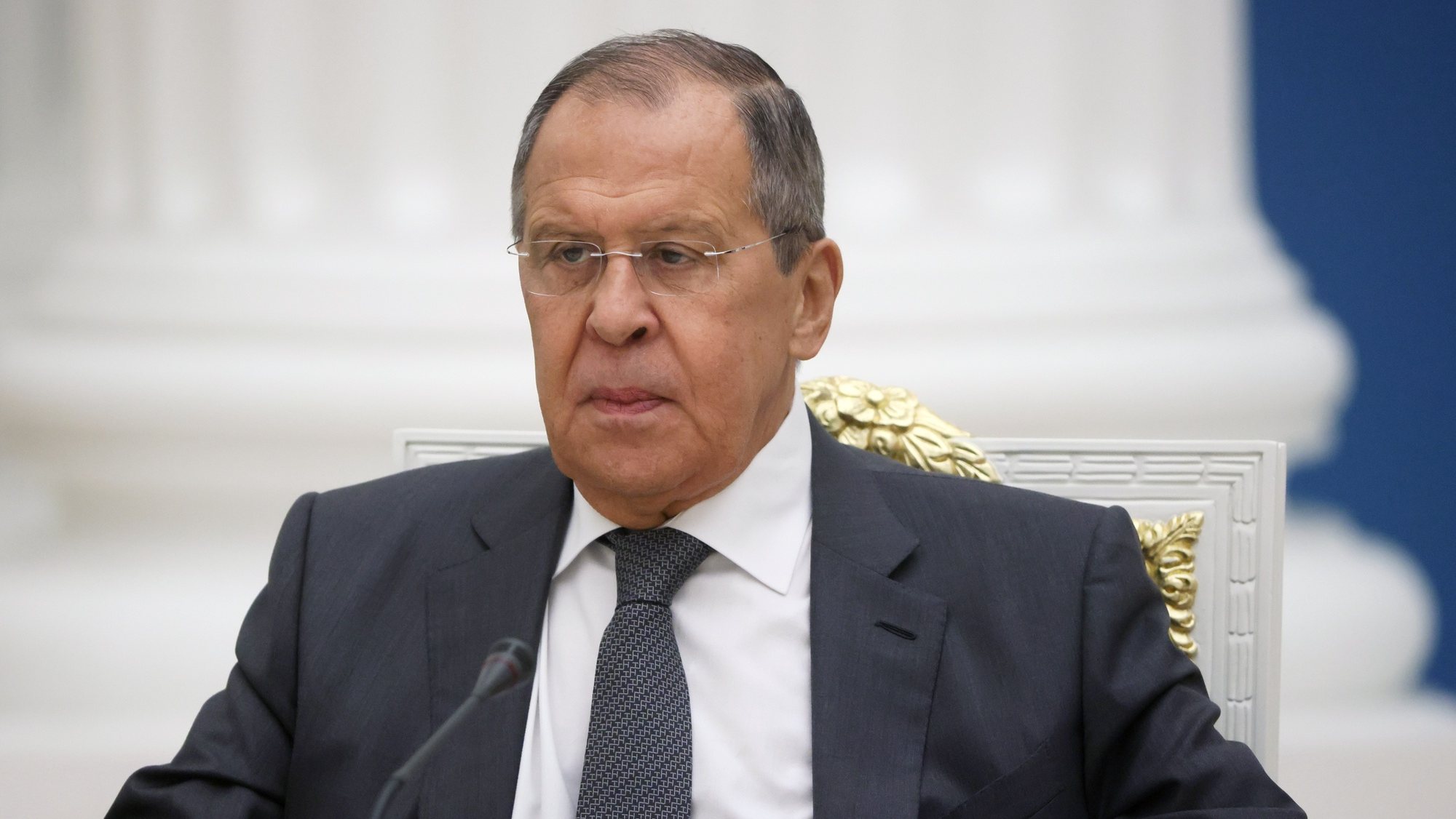 epa10312550 Russian Foreign Minister Sergei Lavrov before a meeting of Russian President Putin with members of the Russian Security Council at the Kremlin in Moscow, Russia, 18 November 2022.  EPA/MIKHAIL METZEL / SPUTNIK / KREMLIN POOL MANDATORY CREDIT