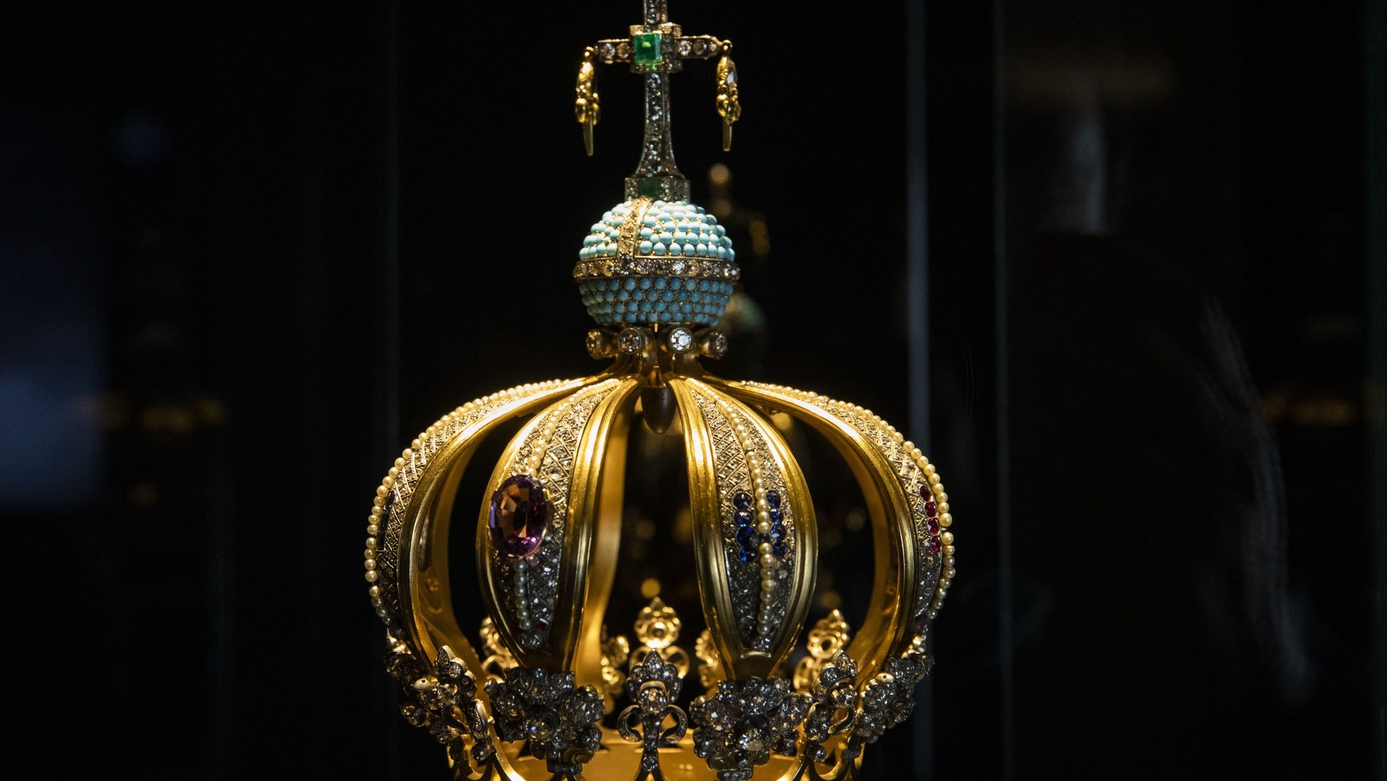A coroa de Nossa Senhora de Fátima estará exposta no congresso dos 375 anos da Coroação de Nossa Senhora da Conceição como Padroeira de Portugal, Fátima, 3 de março de 2022. PAULO CUNHA/LUSA