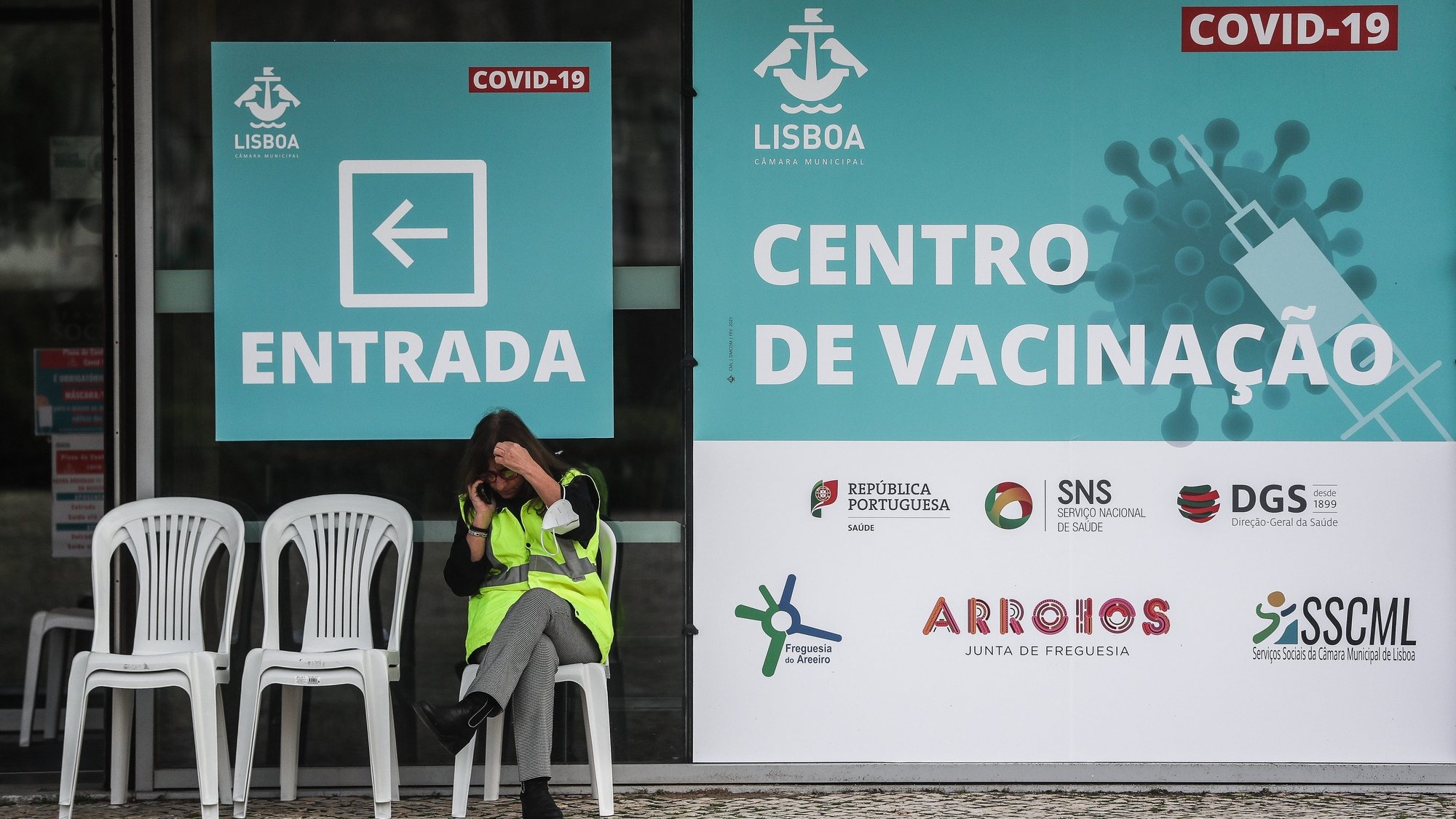 Novo centro de vacinação para a covid-19, nas Olaias, em Lisboa, 5 de março de 2021. MÁRIO CRUZ/LUSA