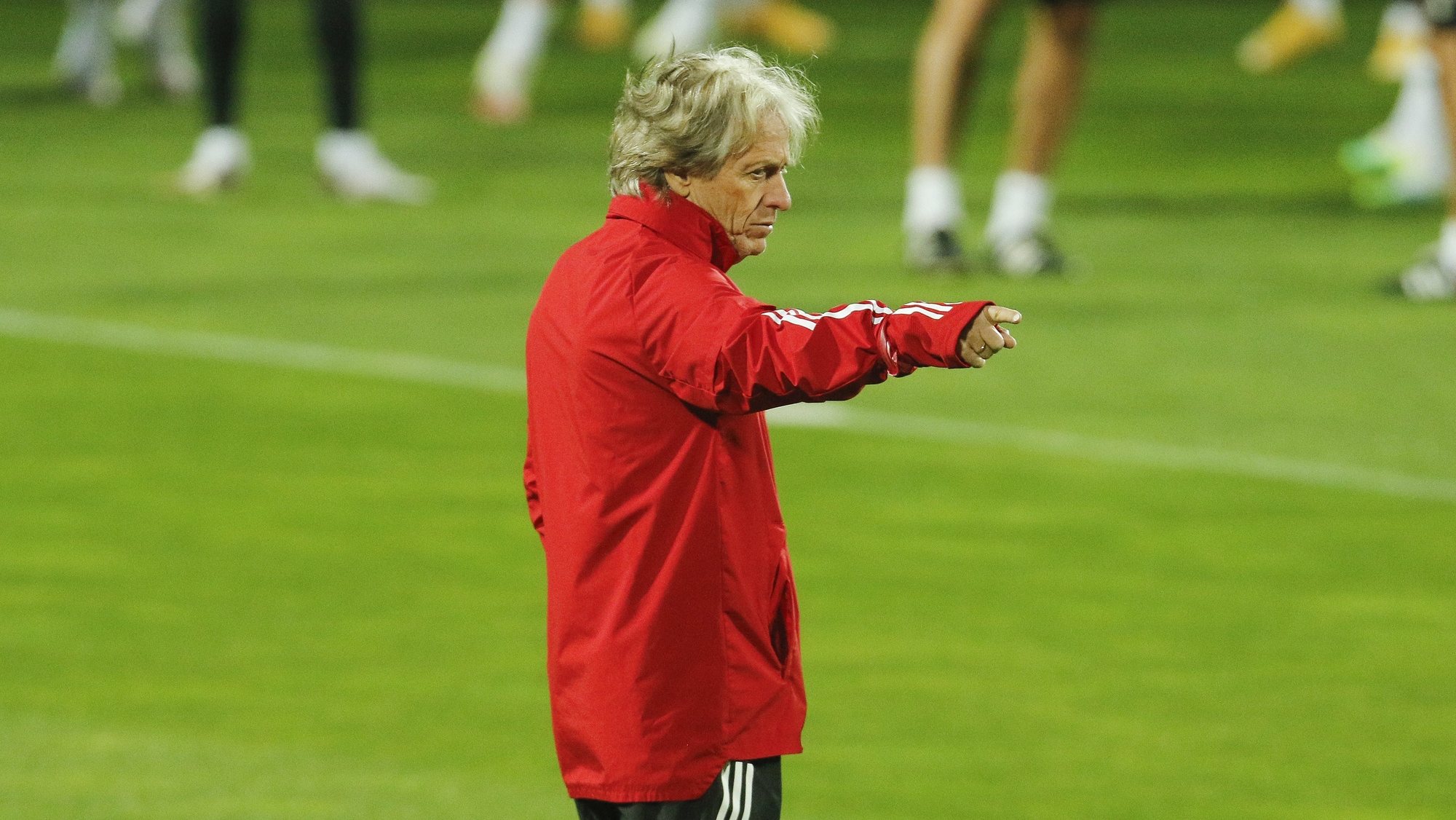 Benfica headcoach Jorge Jesus during a training session in Seixal, near Lisbon, Portugal, 4th October 2020. Benfica will face Rangers in their UEFA Matchday 3 of the Europa League Group D soccer match at Luz Stadium on 5th October. RUI MINDERICO/LUSA