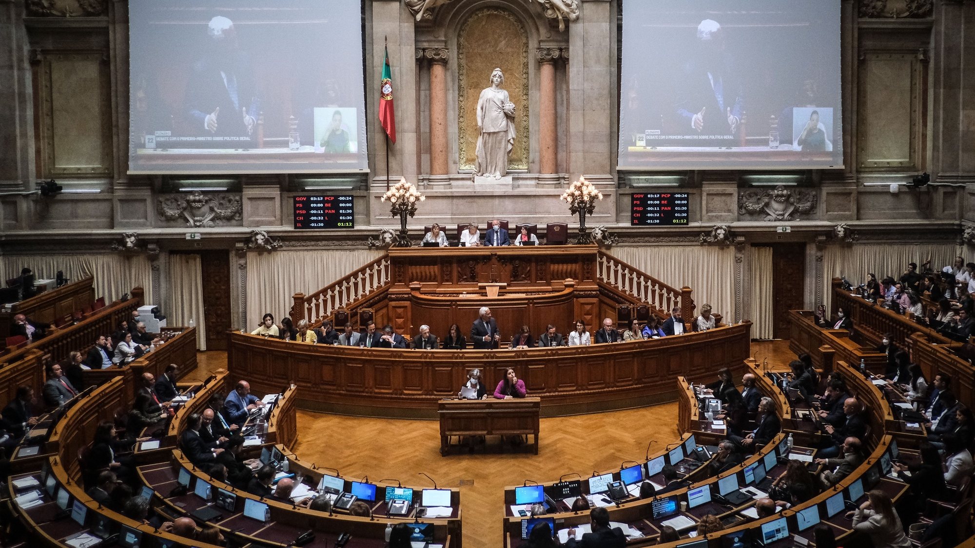O primeiro-ministro, António Costa, participa no debate parlamentar sobre política geral, na Assembleia da República, em Lisboa, 22 de junho de 2022.MÁRIO CRUZ/LUSA