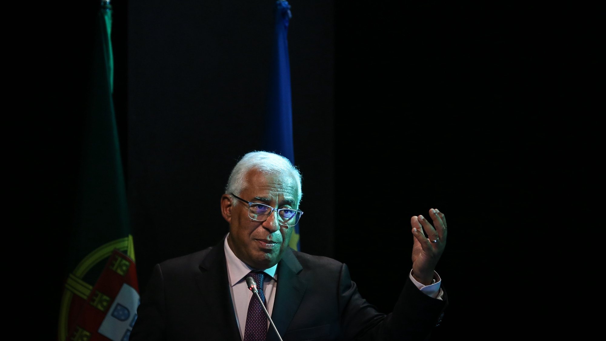 O primeiro-ministro, António Costa, discursa durante a cerimónia de assinatura das Agendas Mobilizadoras, em Lisboa, 17 de setembro de 2022.  RODRIGO ANTUNES/LUSA